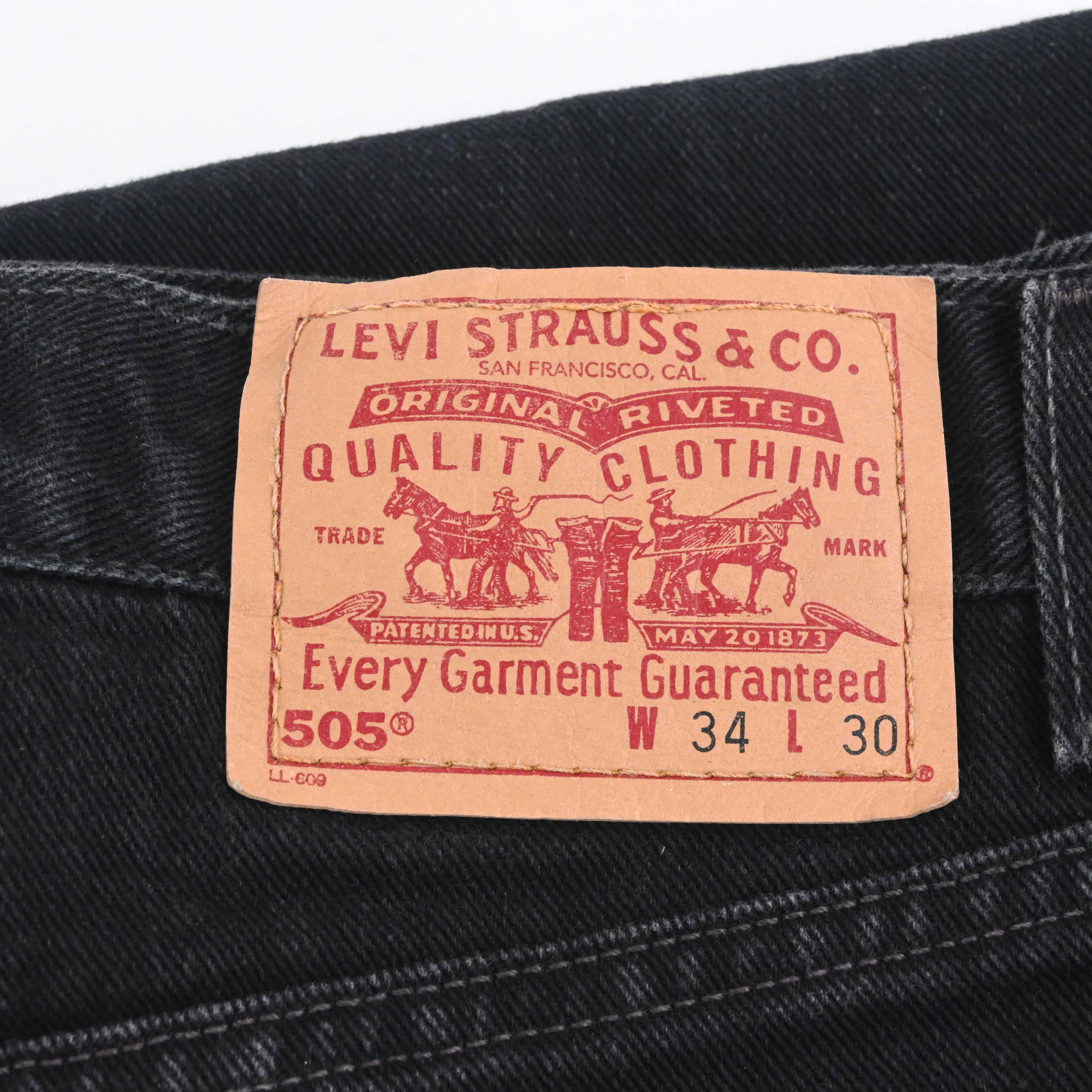 '91 Levi's 505-0260 Black SIZE W34 L30