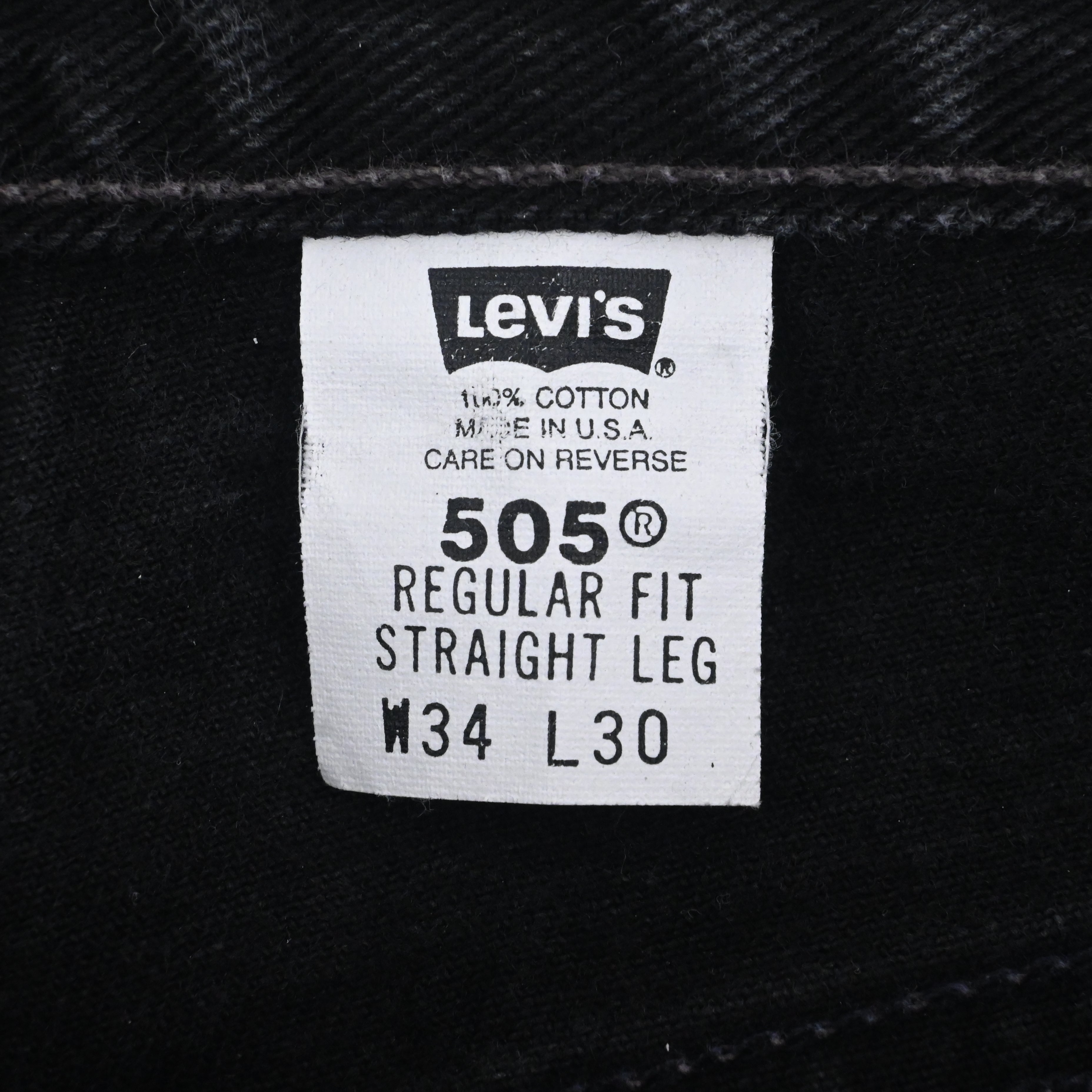 '91 Levi's 505-0260 Black SIZE W34 L30