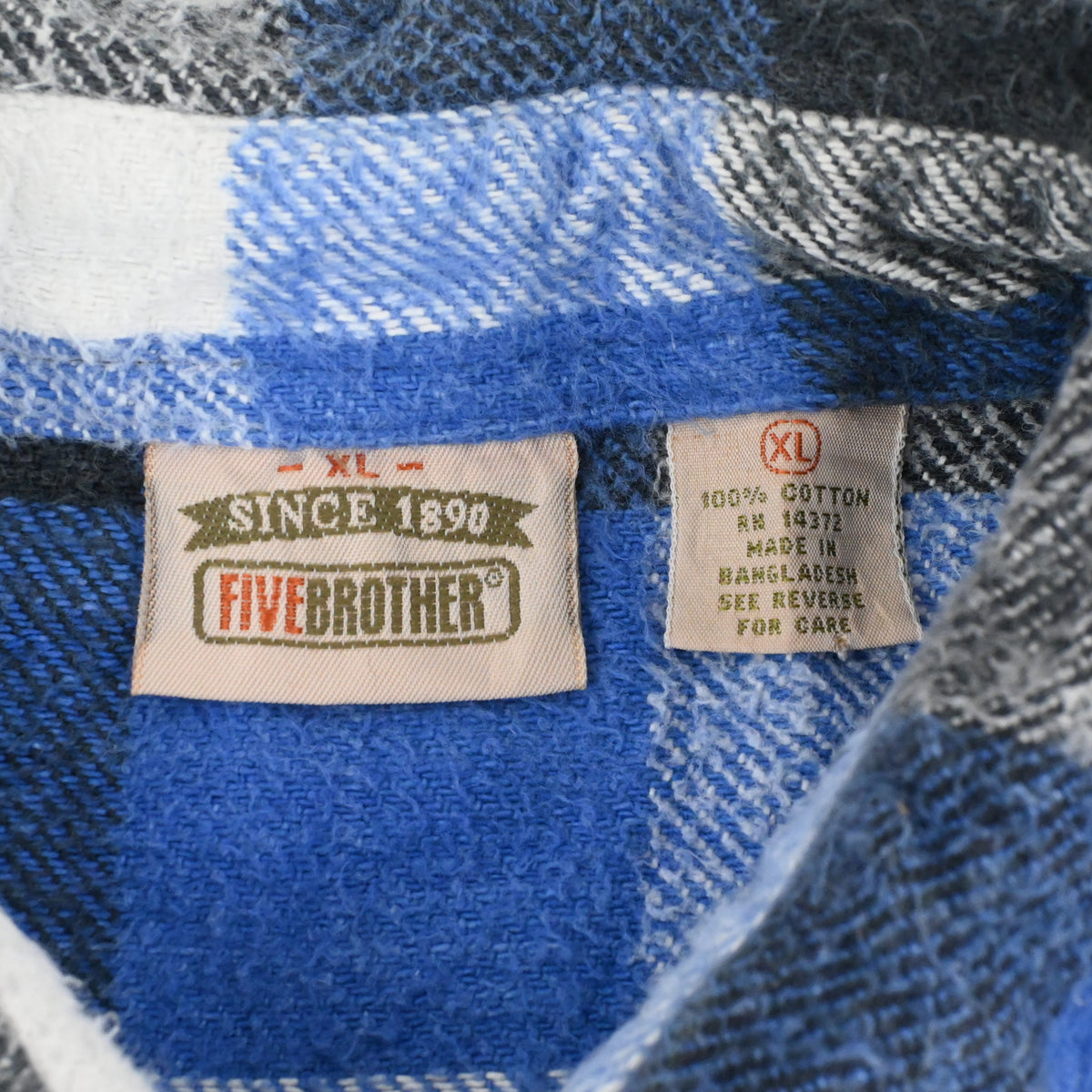 90's FIVE BROTHER FRANNEL SHIRT SIZE XL