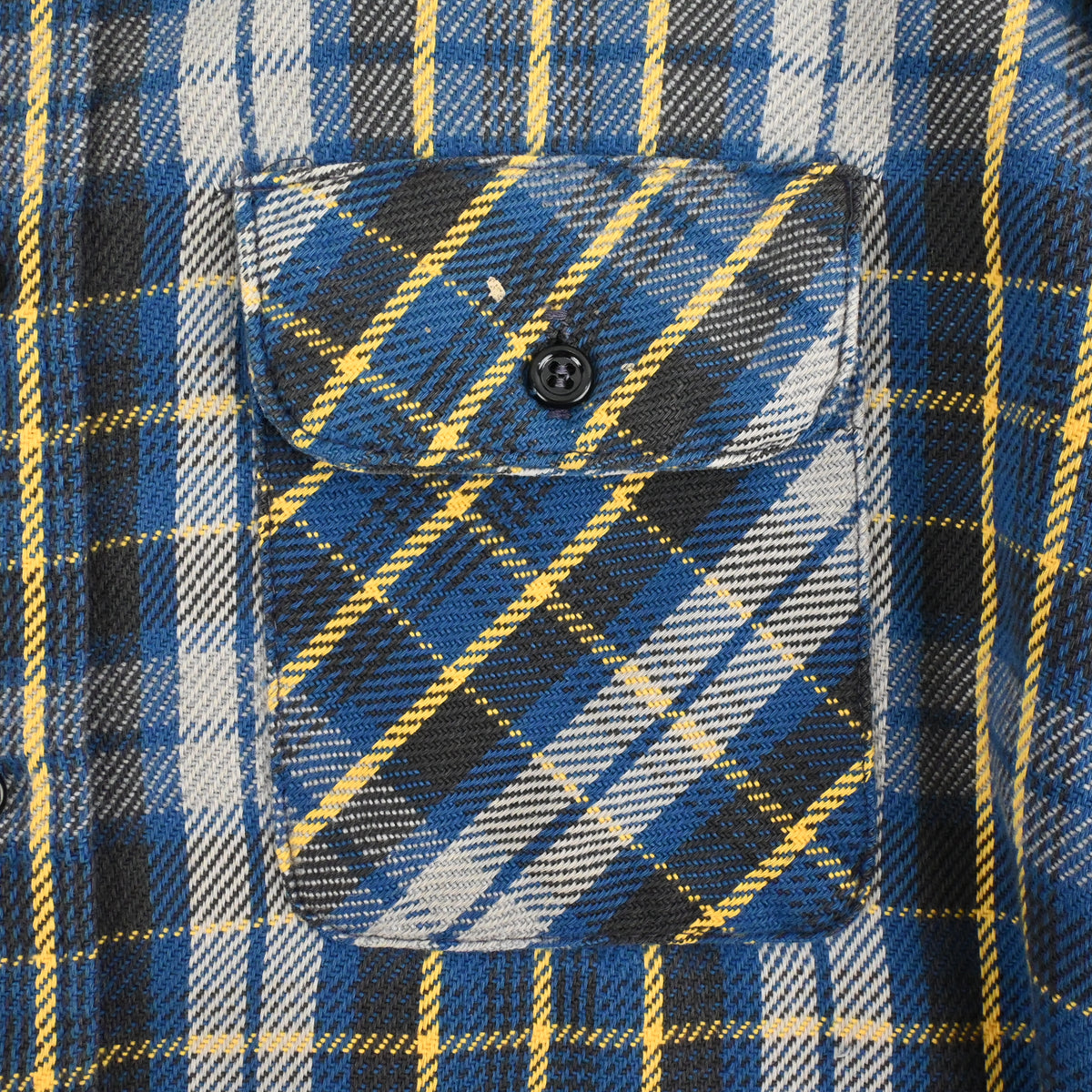 ~80's FIVE BROTHER FRANNEL SHIRT SIZE L TALL