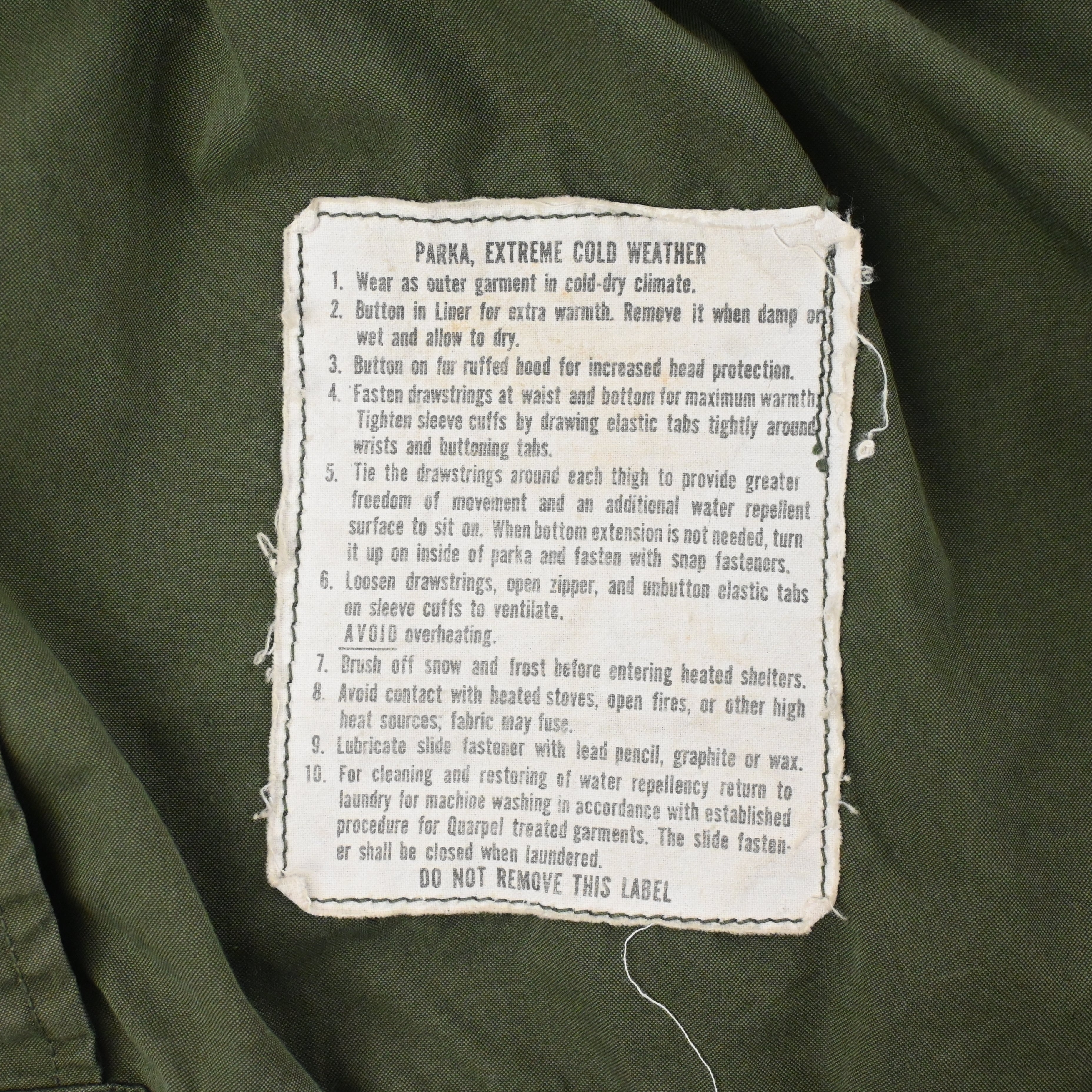 '74 M-65 FIELD PARKA SIZE XS-REGULAR