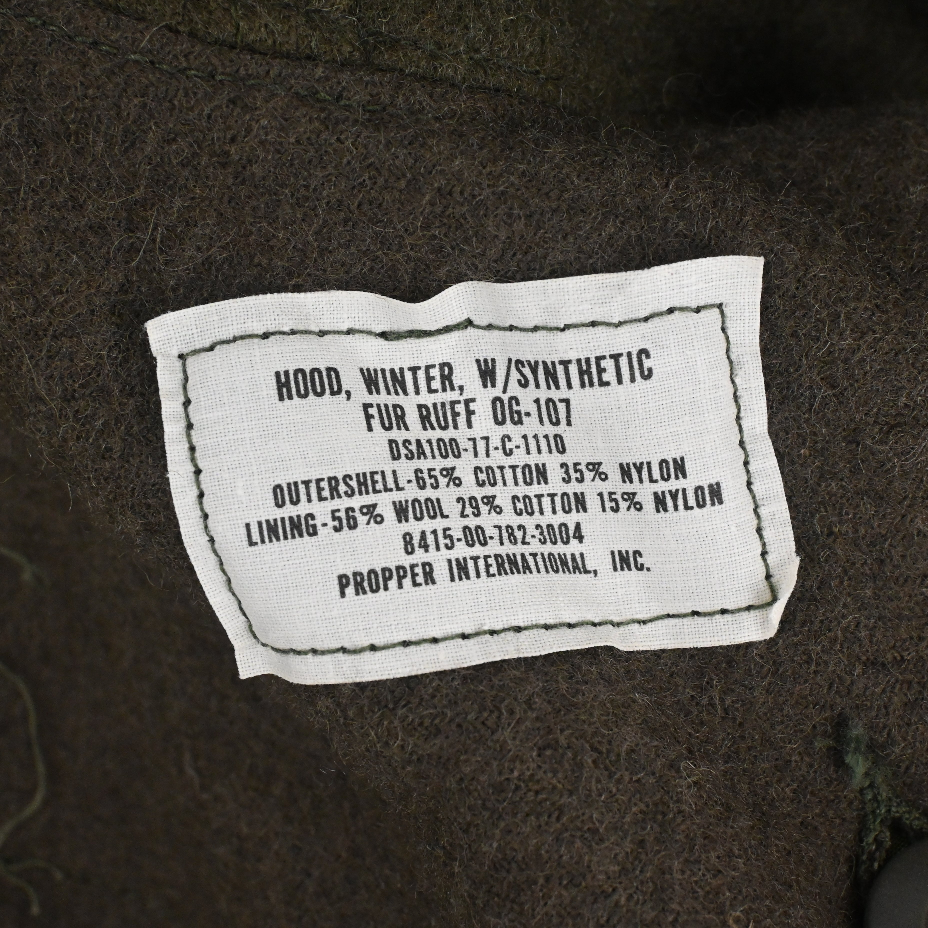 '82 M-65 FIELD PARKA FULL SET NON WASH SIZE MEDIUM