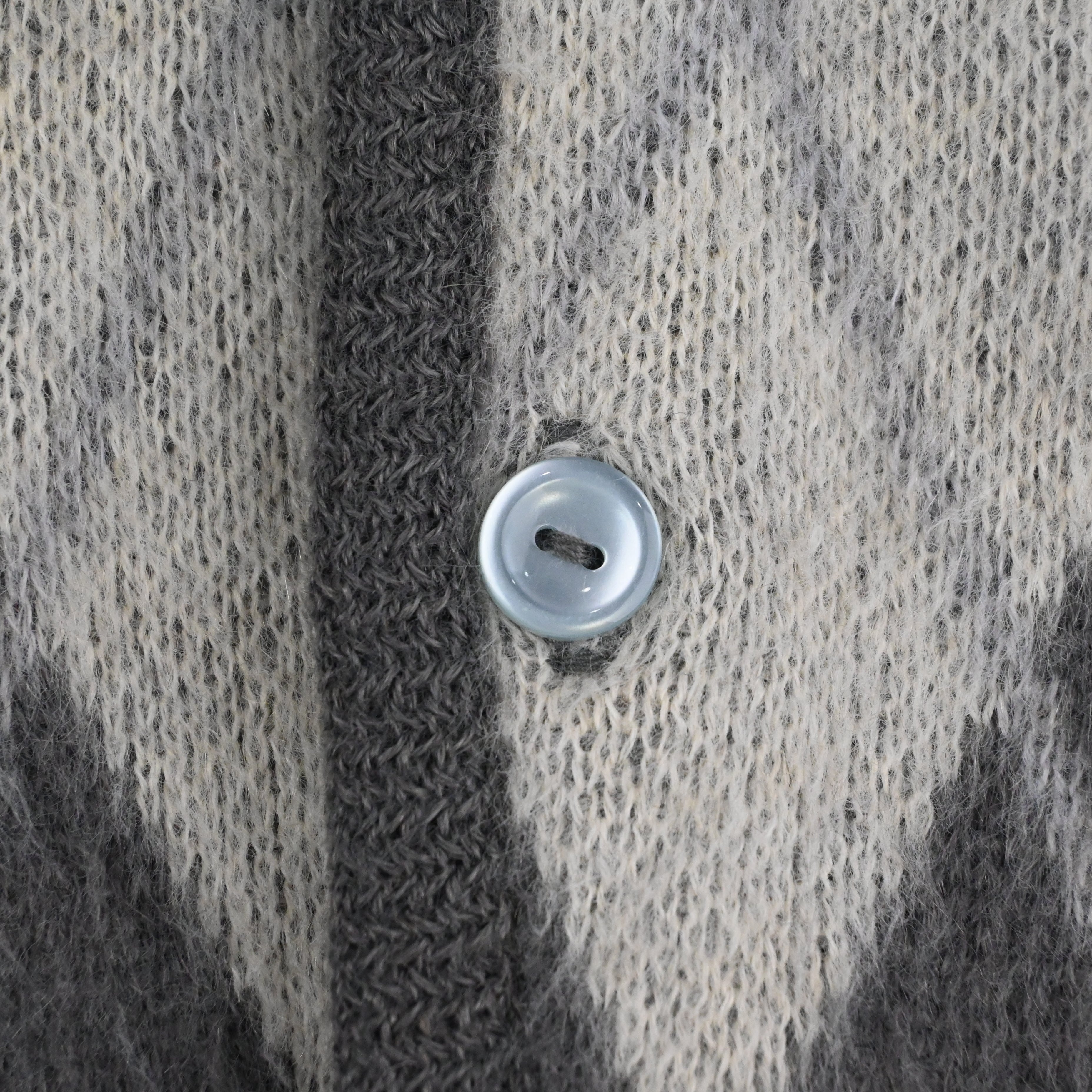 60's SEARS KINGS ROAD SPORTSWEAR ARGYLE MOHAIR CARDIGAN SIZE L