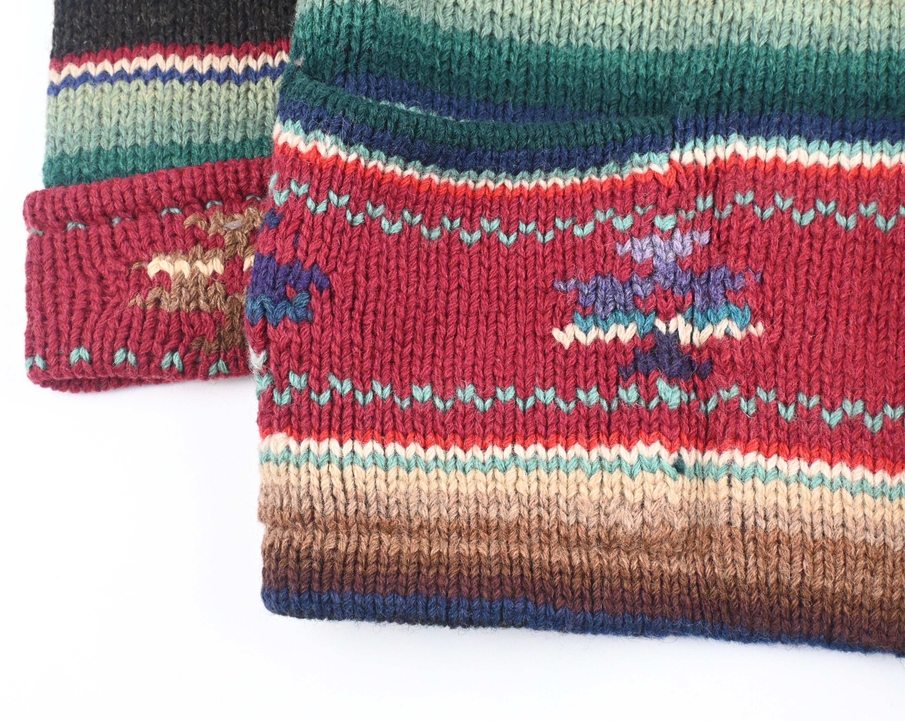 90's Ralph Lauren Native Border Hand Knitted Shawl Collar Cardigan Size L