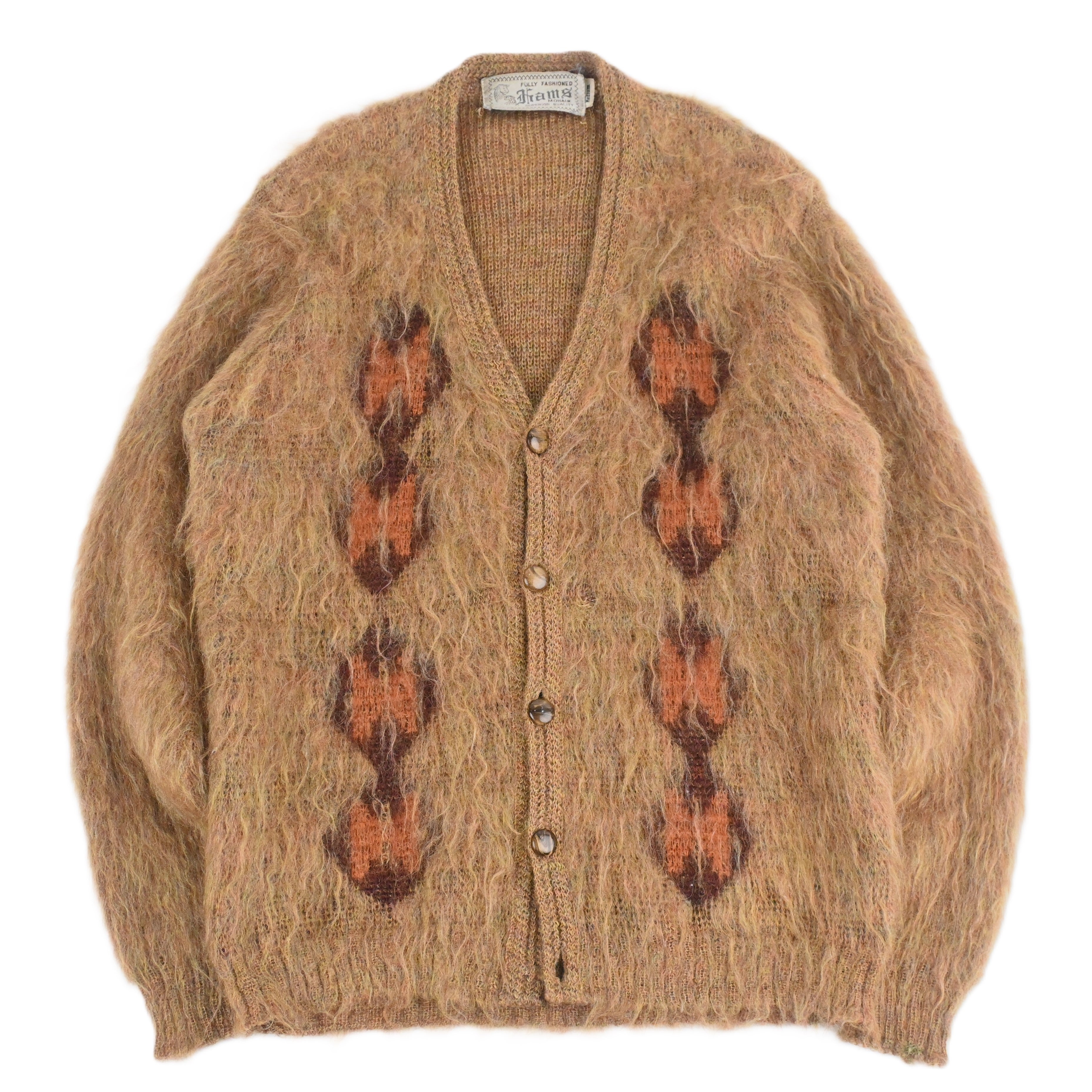 60's RAMS SHAGGY MOHAIR CARDIGAN SIZE M