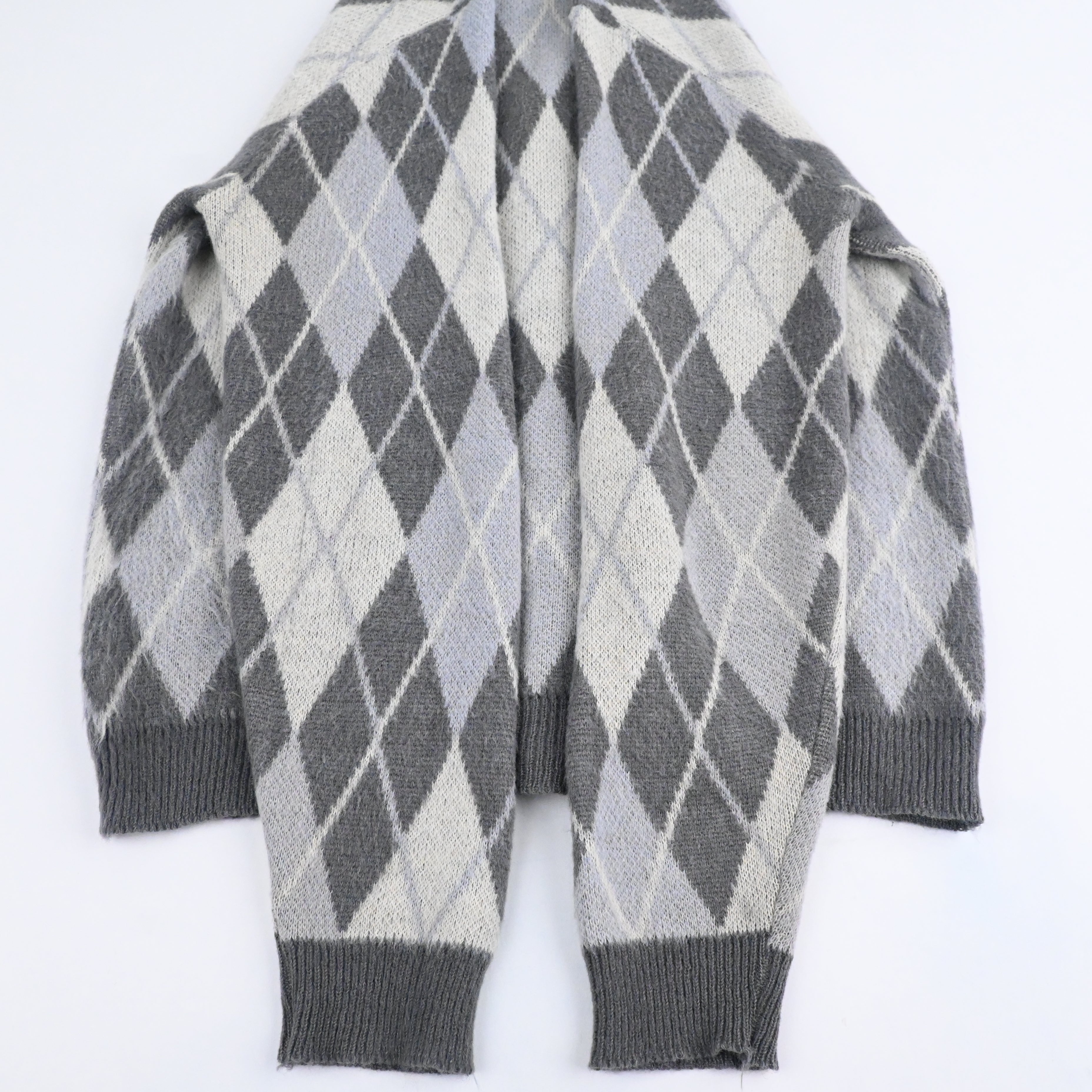 60's SEARS KINGS ROAD SPORTSWEAR ARGYLE MOHAIR CARDIGAN SIZE L