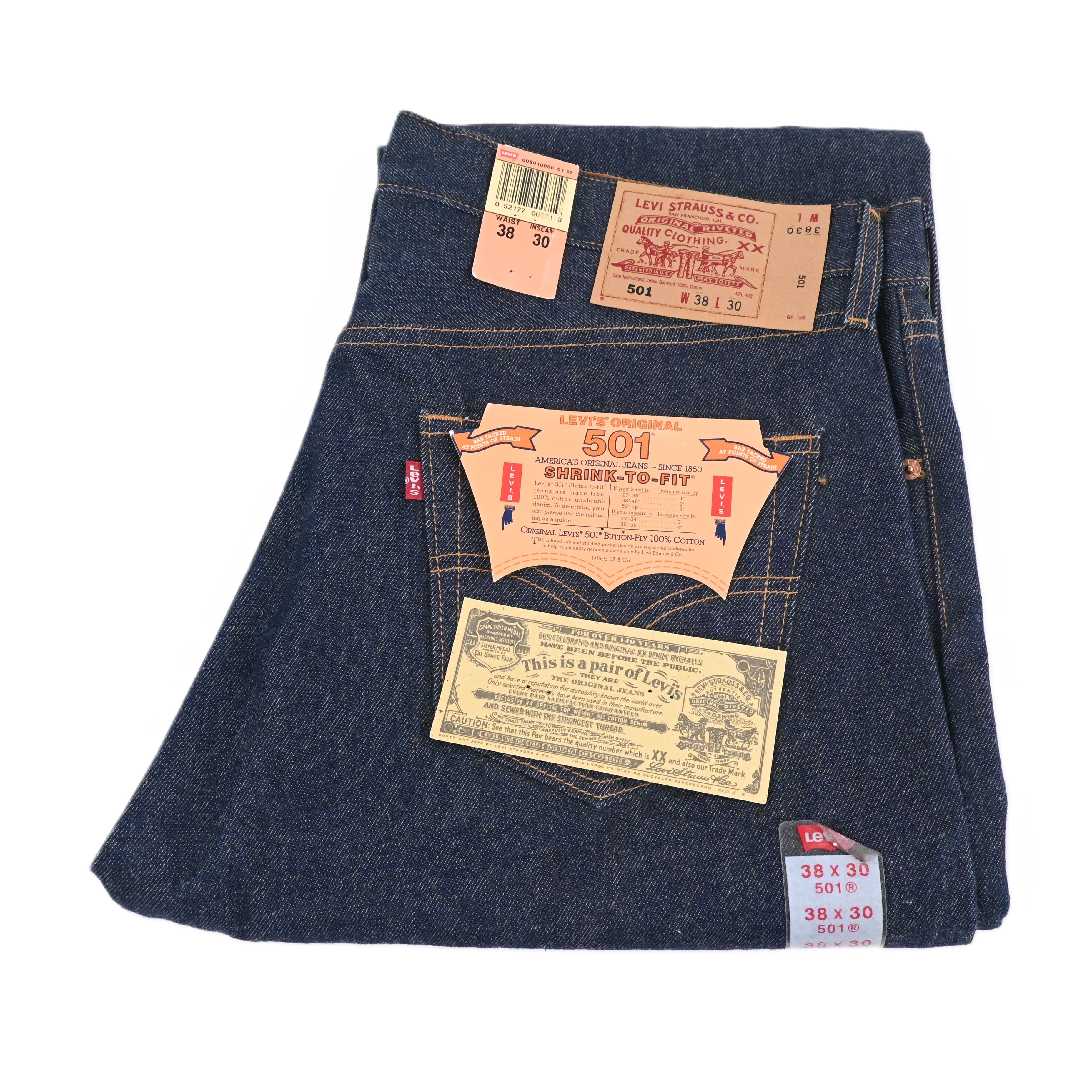 01 Levi's 501-0000 DEAD STOCK Size W38 L30