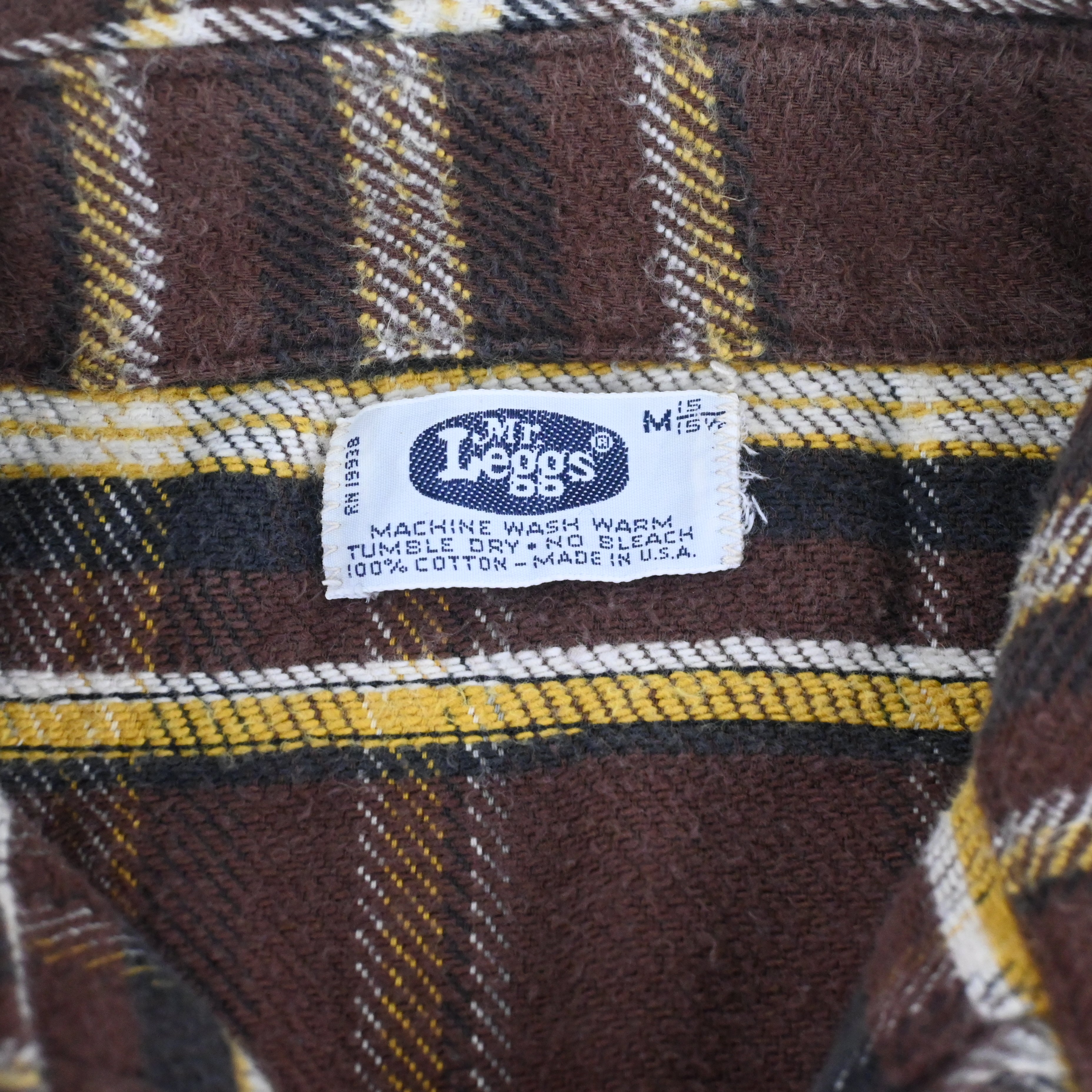 70's~ Leggs FLANNEL L/S SHIRT SIZE M