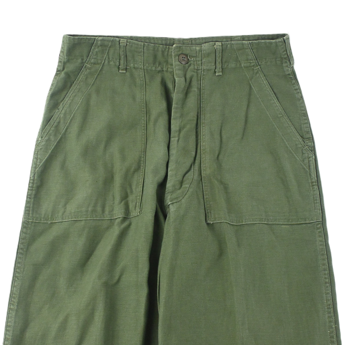60's SATEEN FATIGUE PANTS BUTTON FLY SIZE W31 L31