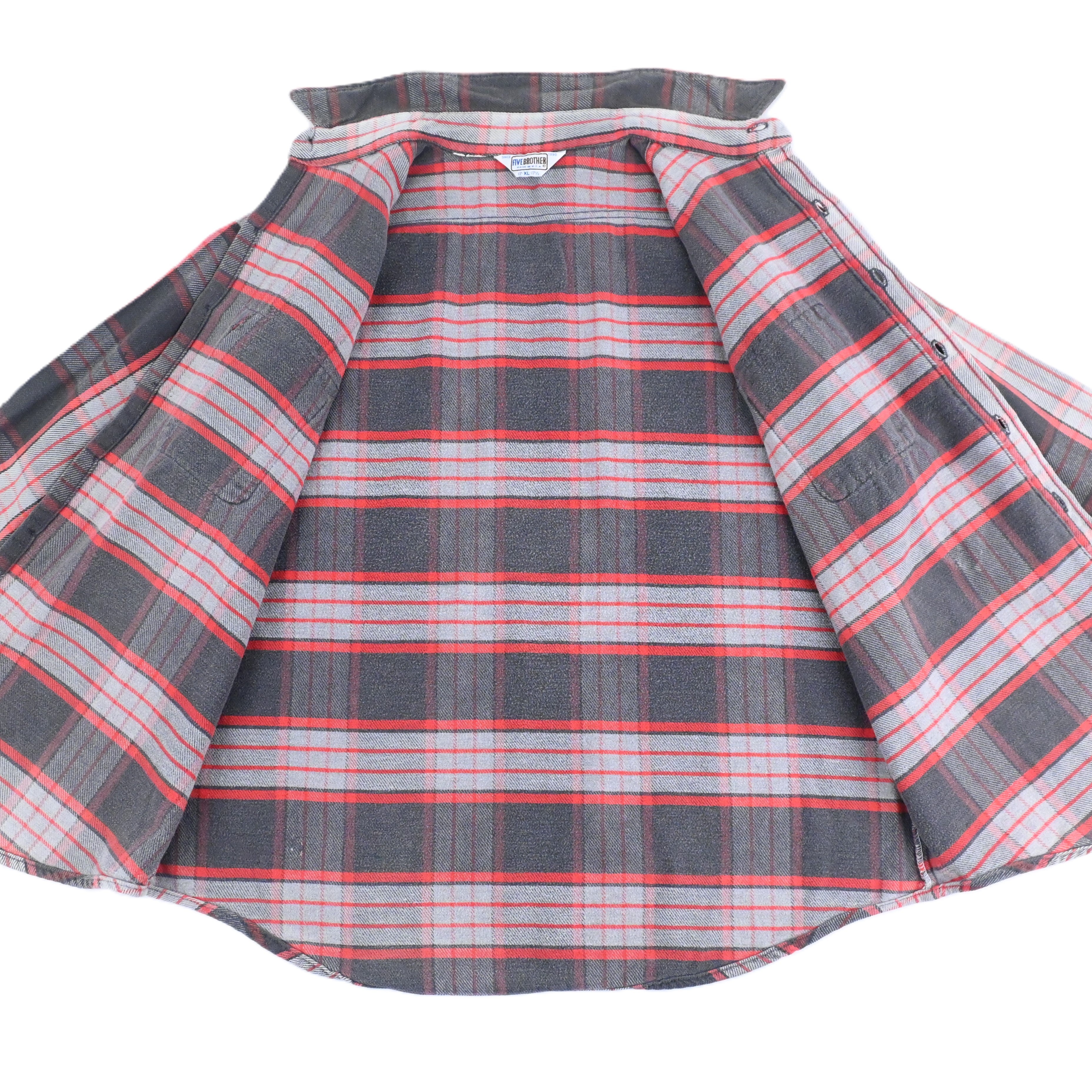 80's FIVE BROTHER FLANNEL L/S SHIRT SIZE XL