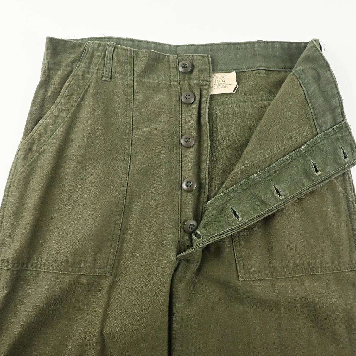 76' SATEEN FATIGUE PANTS BUTTON FLY SIZE W31 L31