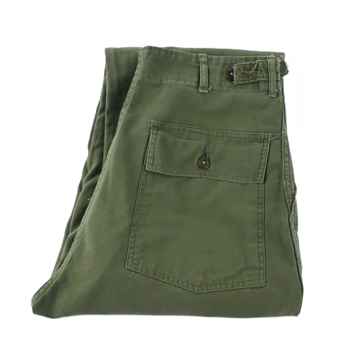 ~60's SATEEN FATIGUE PANTS BUTTON FLY SIZE W31 L31