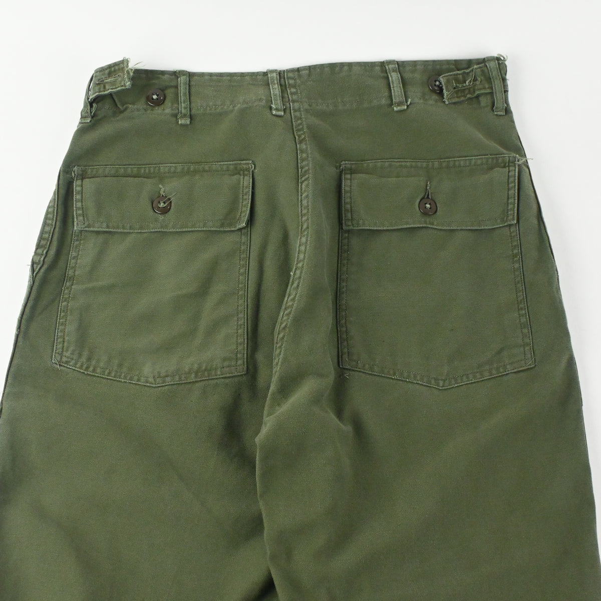 ~60's SATEEN FATIGUE PANTS BUTTON FLY SIZE W31 L31