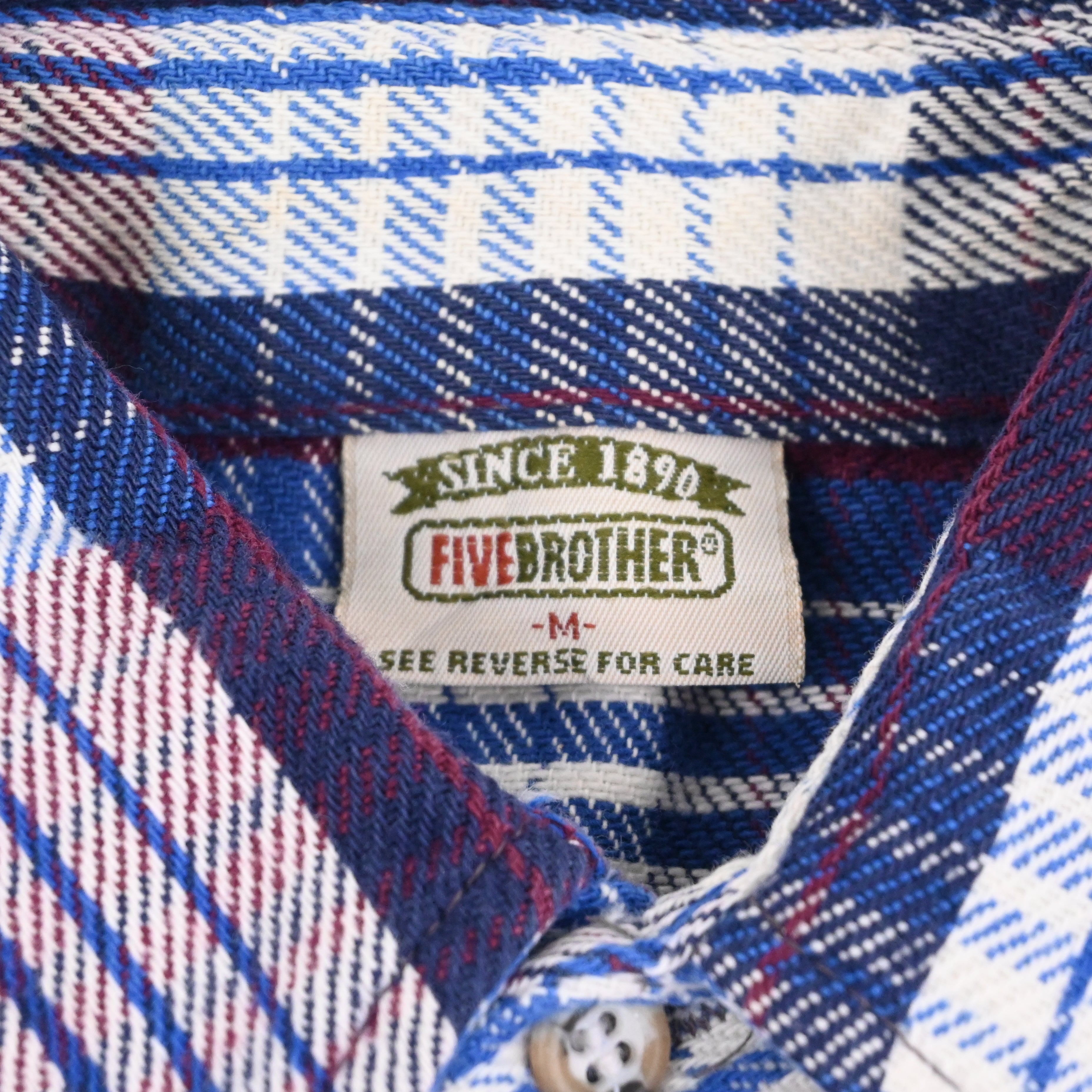 90's FIVE BROTHER FLANNEL L/S SHIRT SIZE M
