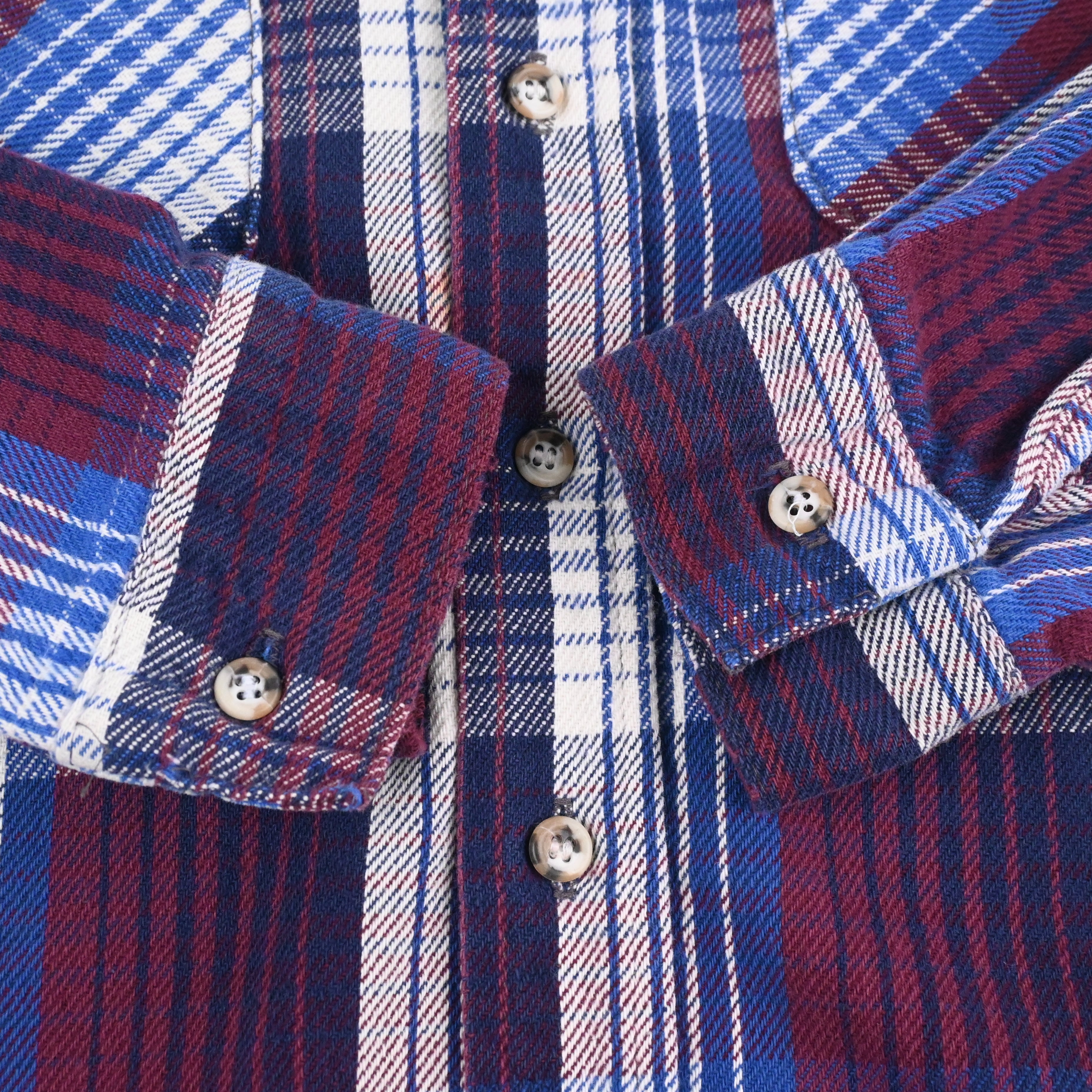 90's FIVE BROTHER FLANNEL L/S SHIRT SIZE M