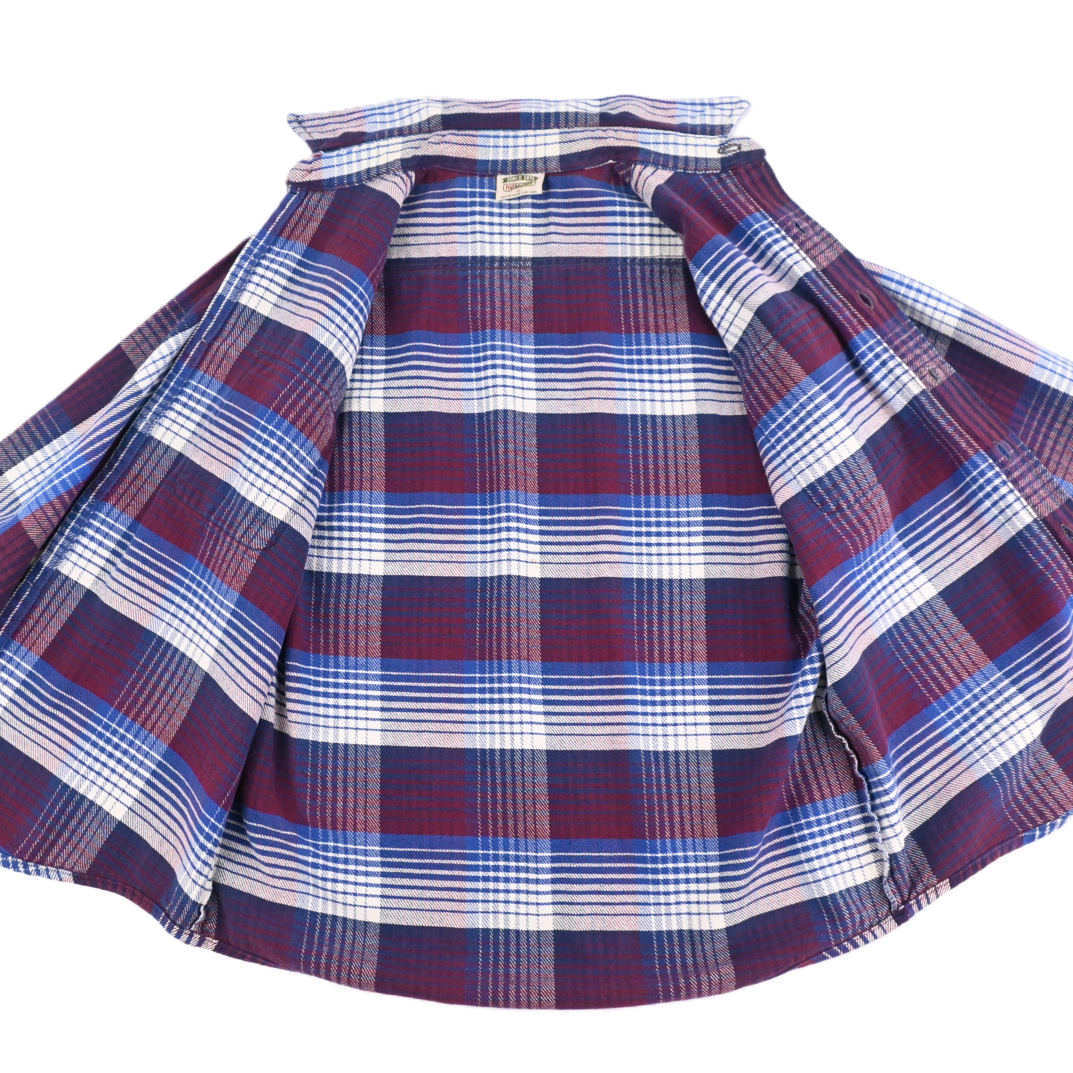 90's FIVE BROTHER FLANNEL L/S SHIRT SIZE M