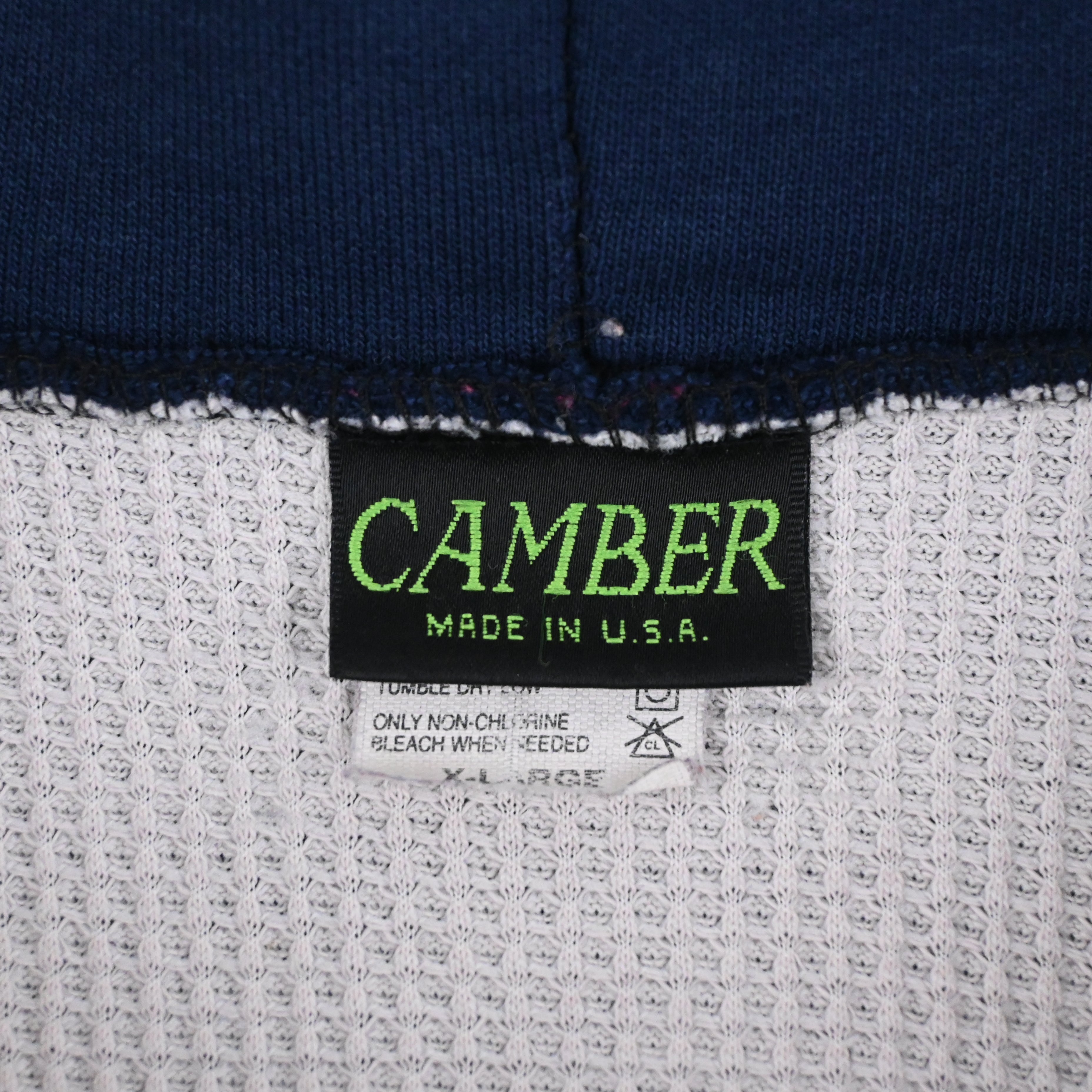 90's CAMBER LINED THERMAL ZIP UP HOODIE SIZE XL