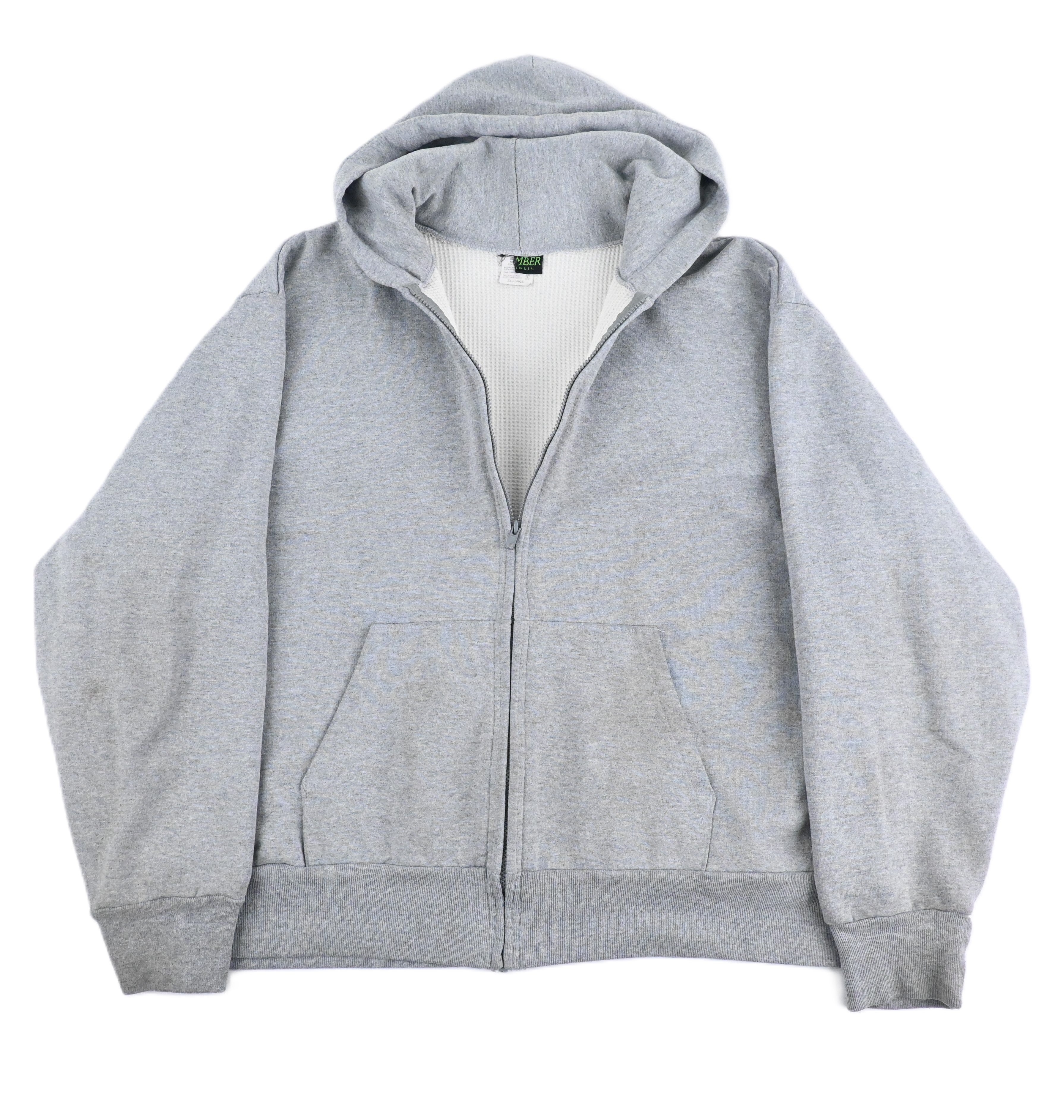 90’s CAMBER LINED THERMAL ZIP UP HOODIE SIZE 2XL