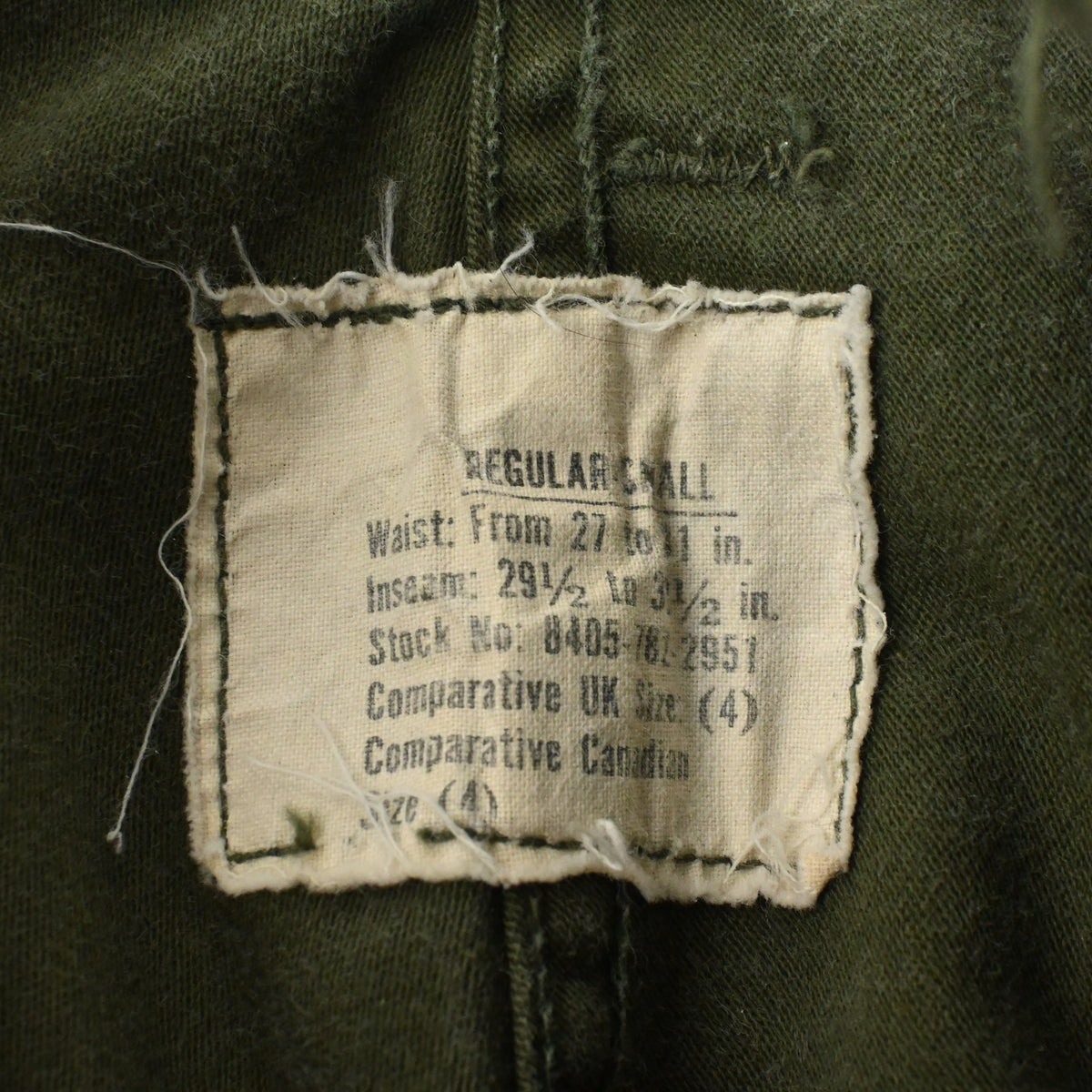 '67 M-65 FIELD  TROUSERS SIZE S-REGULAR