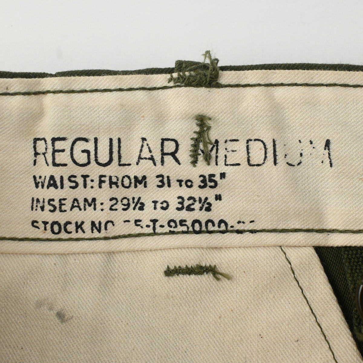 ‘51 M-51 TROUSERS DEAD STOCK SIZE M-REGULAR