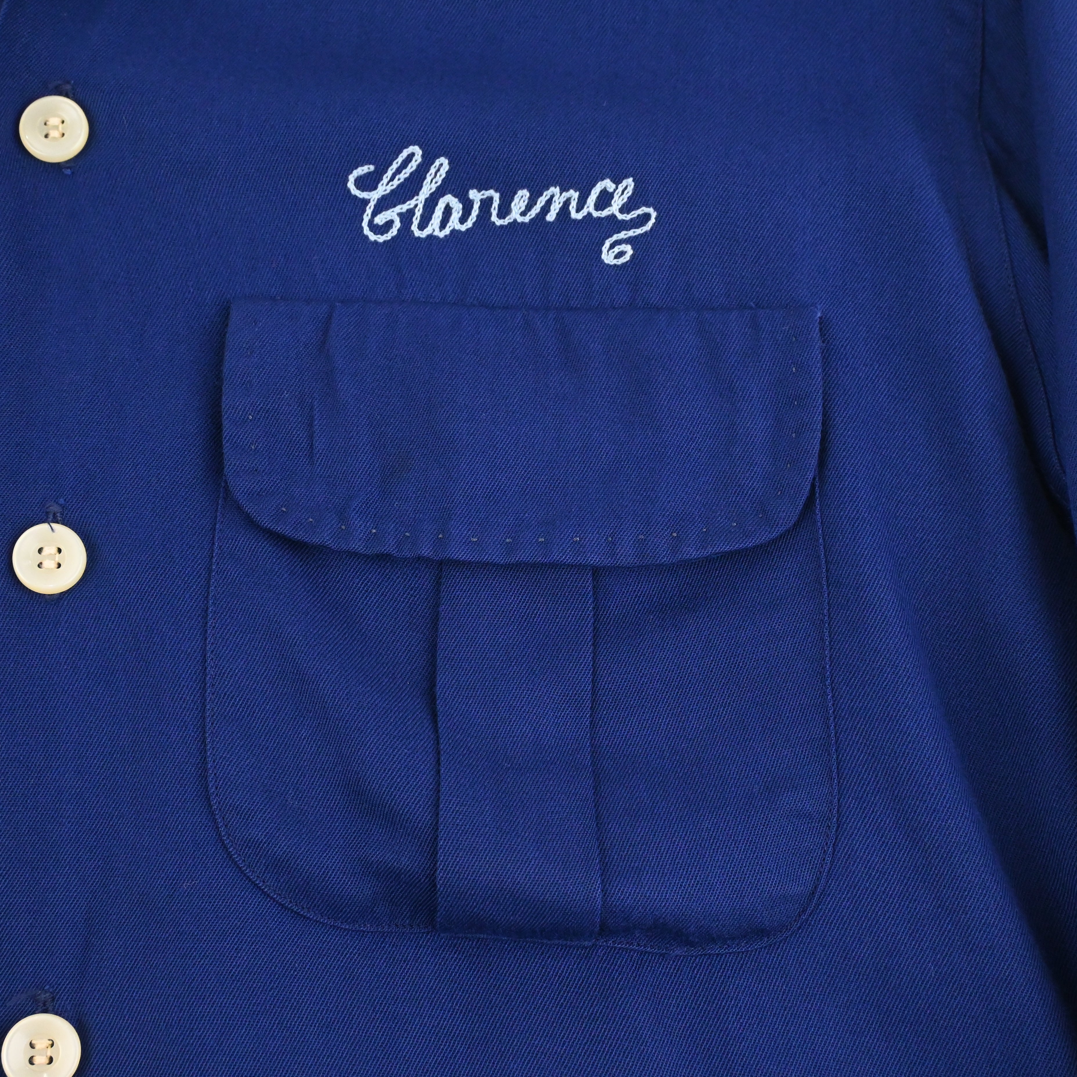 50's GLEN BRAC RAYON GAB LOOP COLLAR SHIRT SIZE M