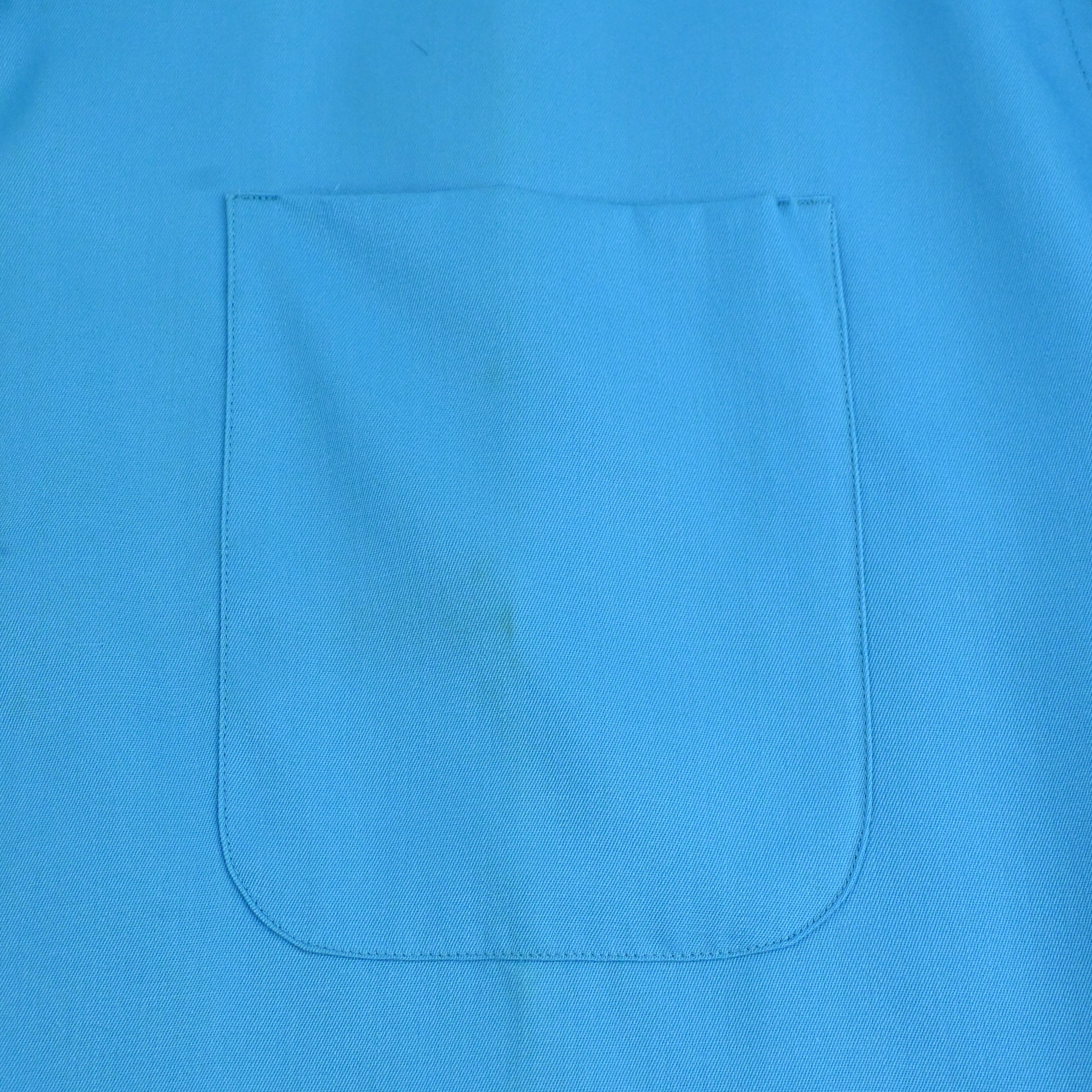 50’s~ PENNEY’S TOWNCRAFT RAYON GAB LOOP COLLAR SHIRT SIZE M NON WASH