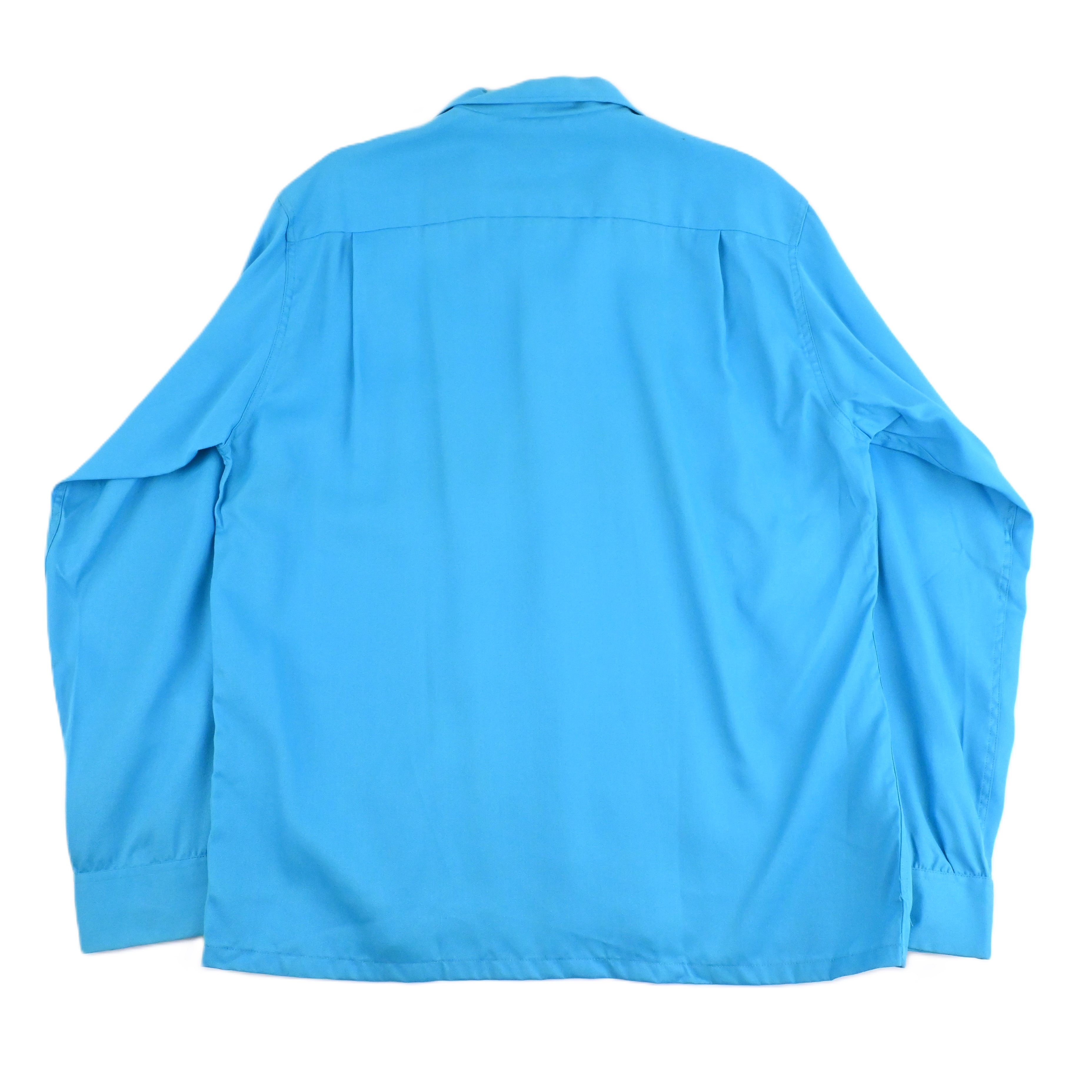 50’s~ PENNEY’S TOWNCRAFT RAYON GAB LOOP COLLAR SHIRT SIZE M NON WASH