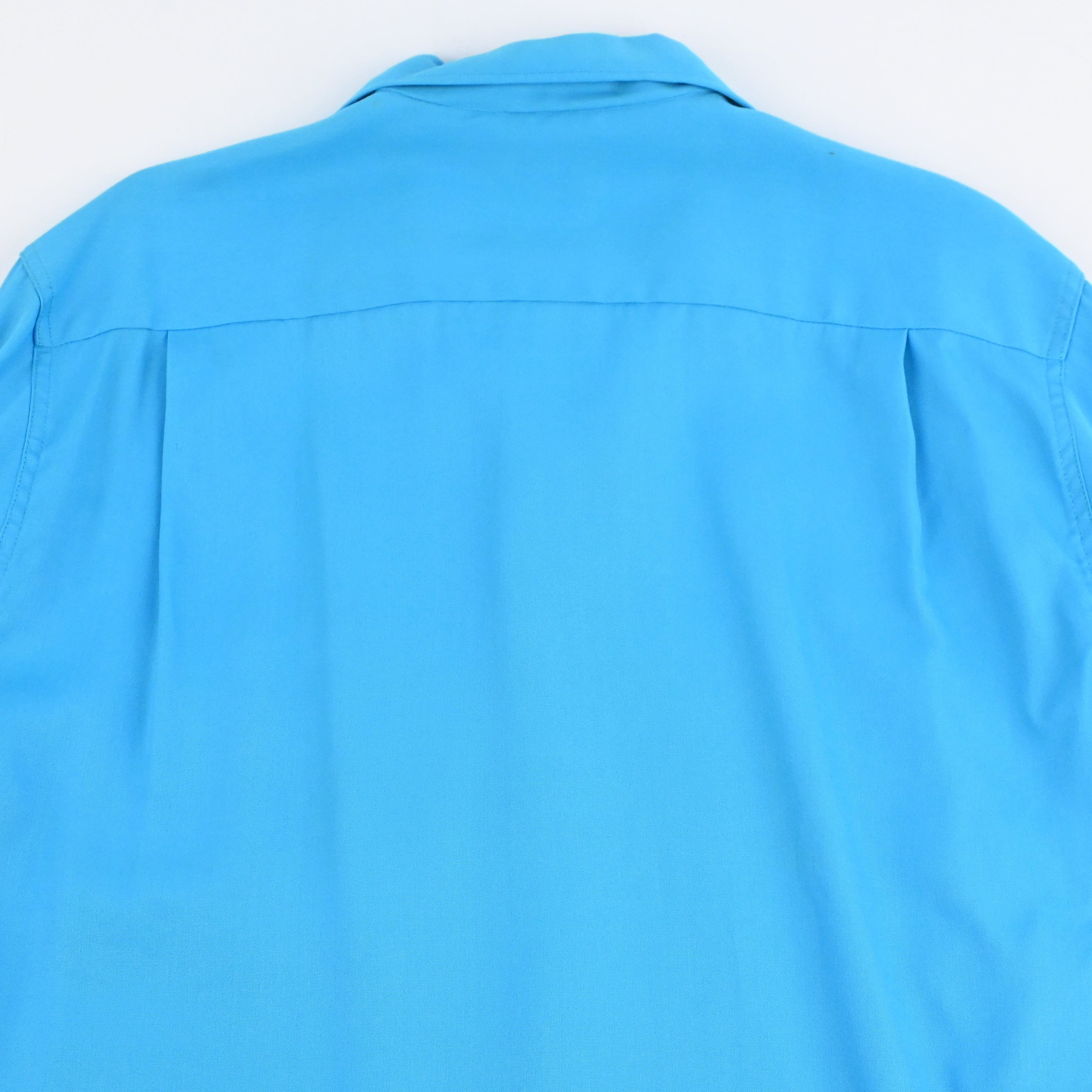 50’s~ PENNEY’S TOWNCRAFT RAYON GAB LOOP COLLAR SHIRT SIZE M NON WASH