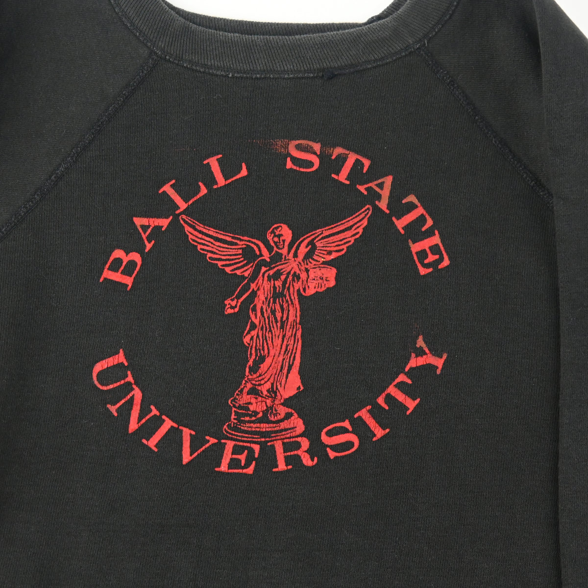 60's CHAMPION "BALL STATE UNIVERSITY" BLACK COLOR  SWEAT SHIRT SIZE M