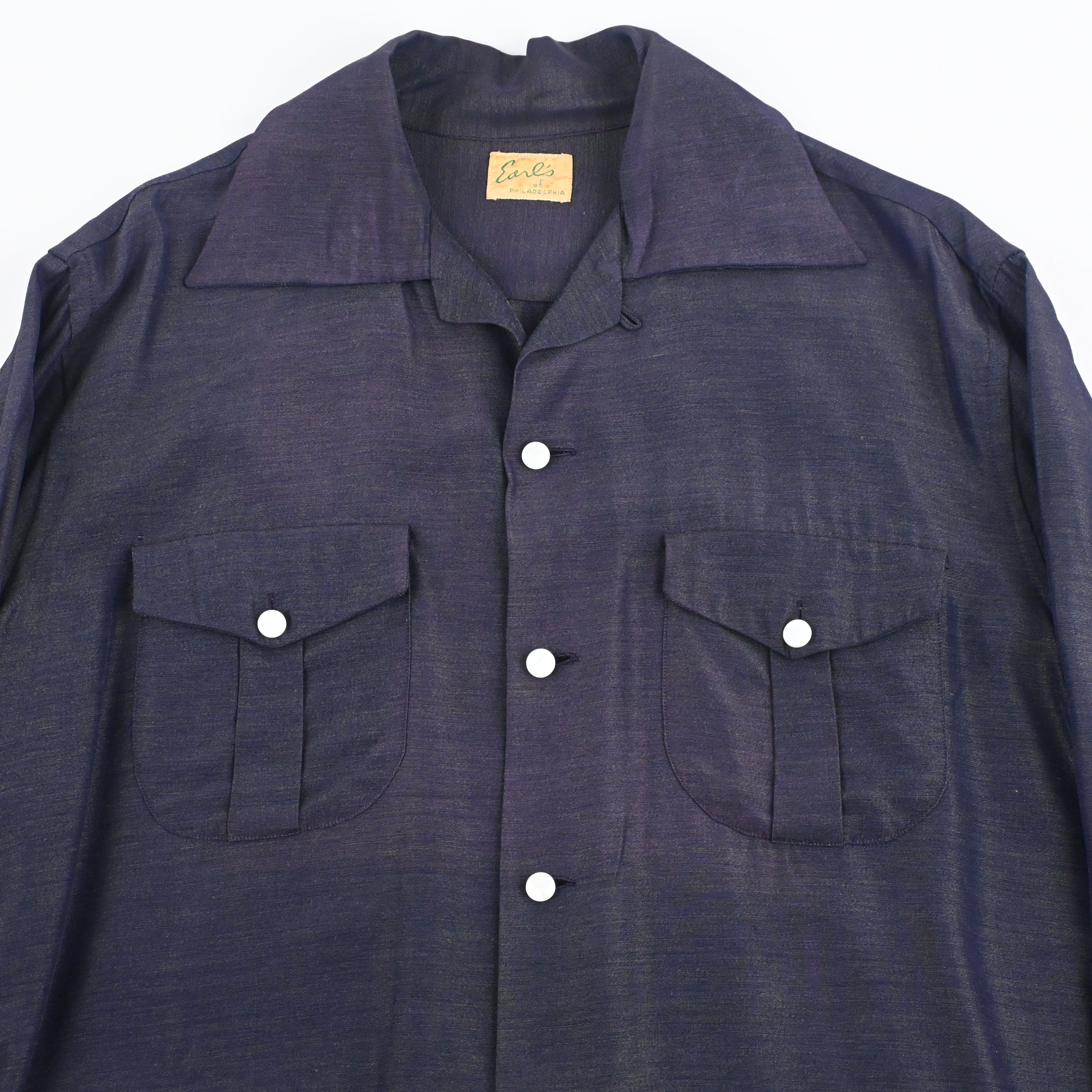 50’s Sorl’s of PHILADELPHIA LOOP COLLAR SHIRT SIZE M