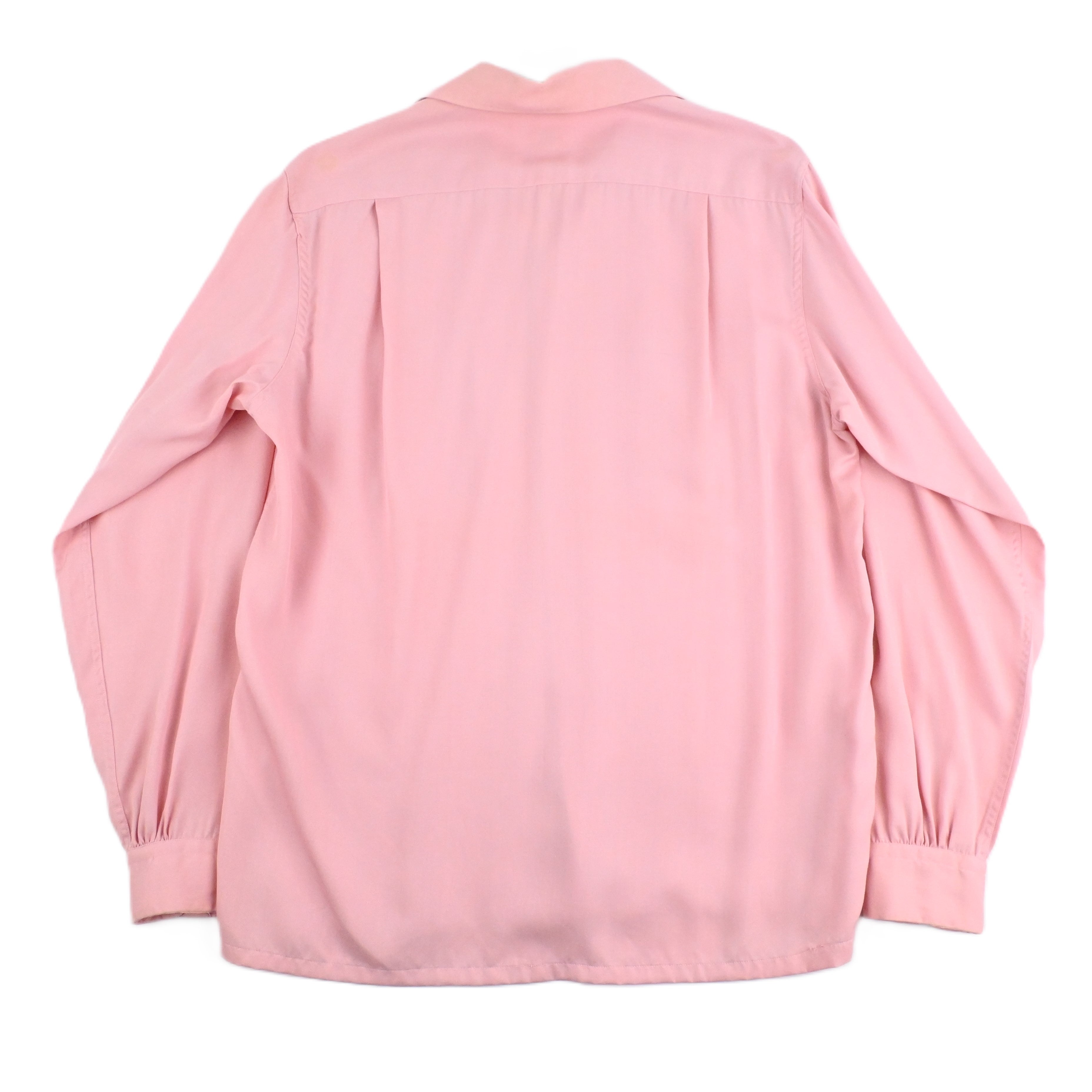 50's SAFE IN SUDS RAYON GAB LOOP COLLAR SHIRT SIZE 15-34