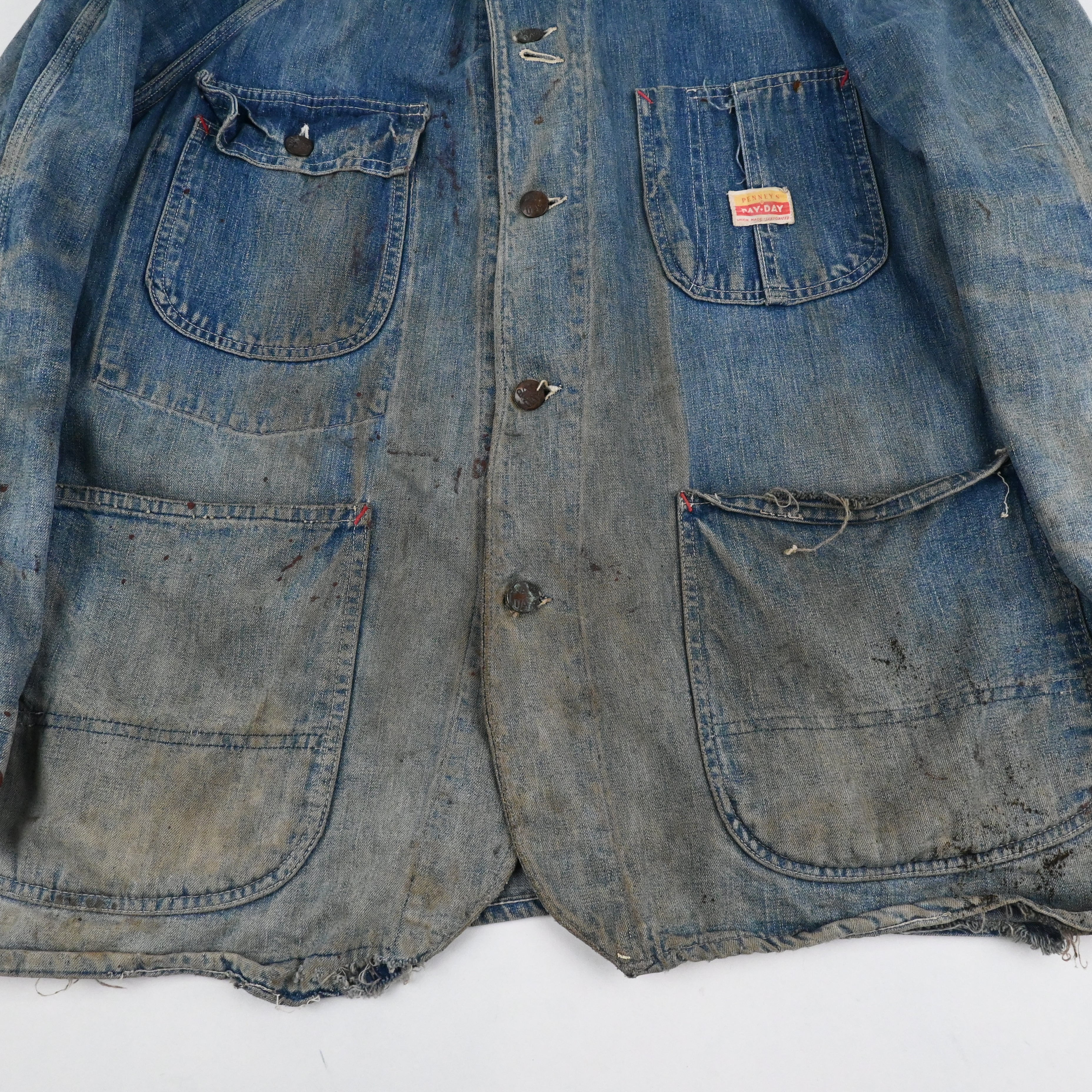 50'S PENNEY'S PAYDAY RAGLAN SLEEVE DENIM CHORE JACKET