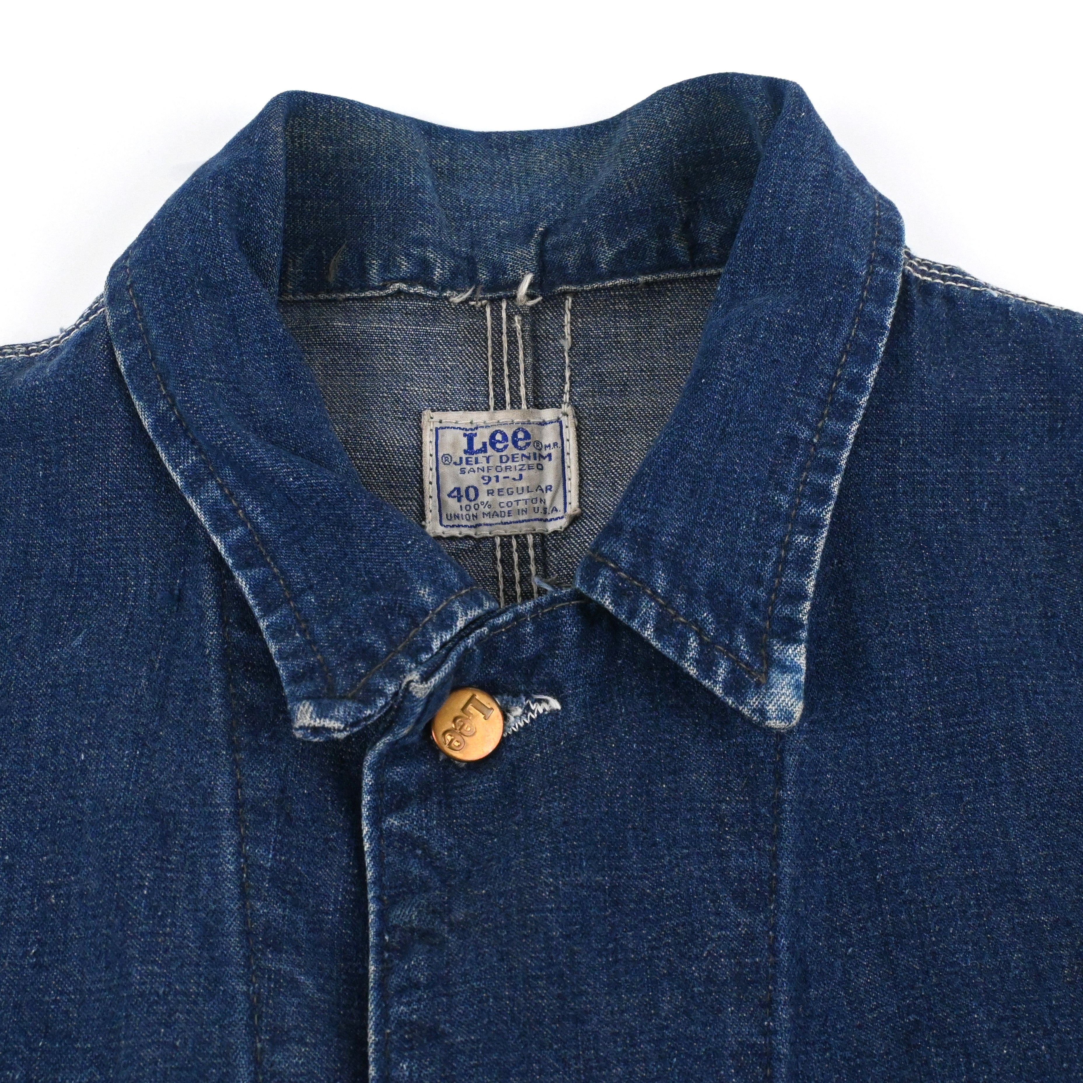 70'S LEE 91-J DENIM CHORE JACKET SIZE 40-REG