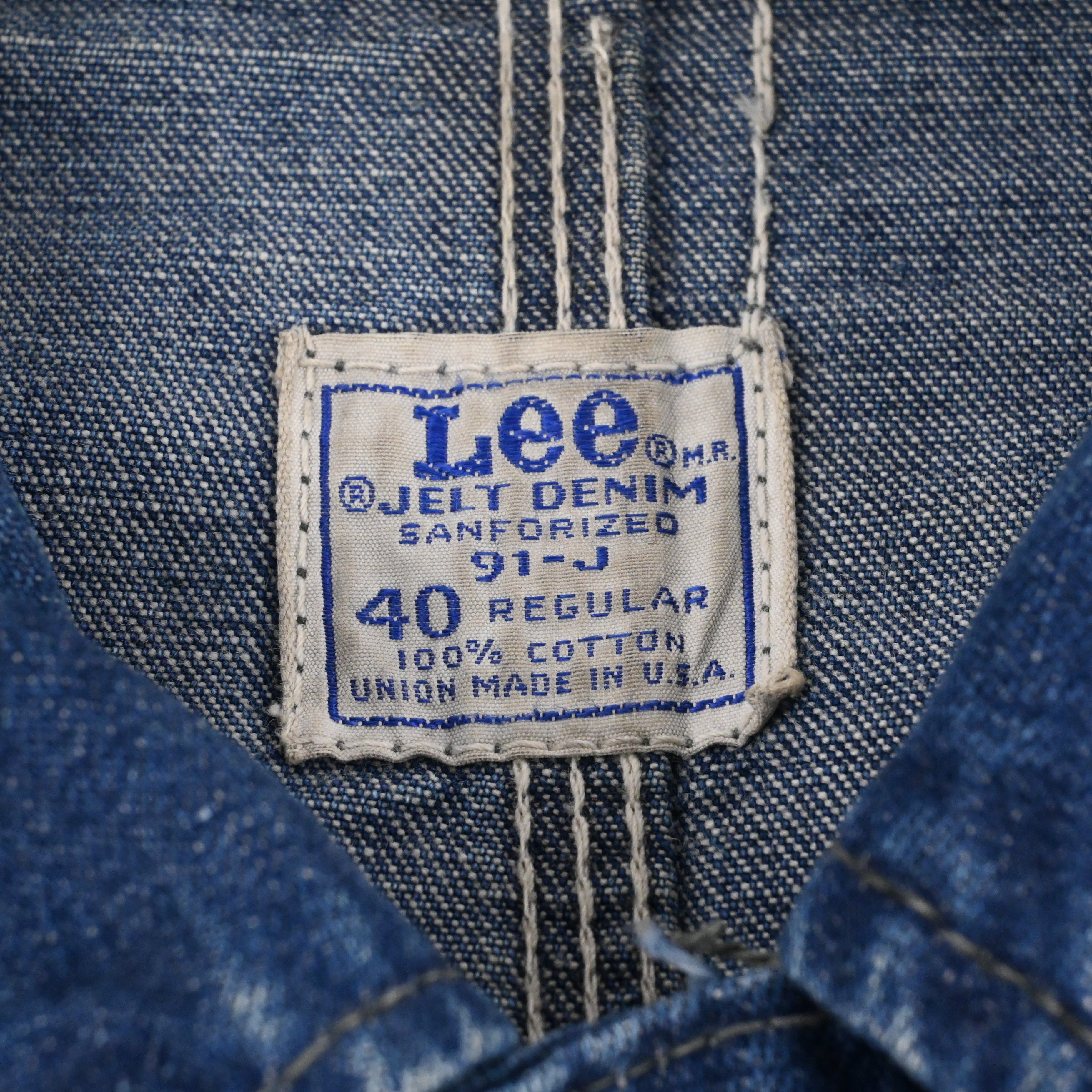 70'S LEE 91-J DENIM CHORE JACKET SIZE 40-REG
