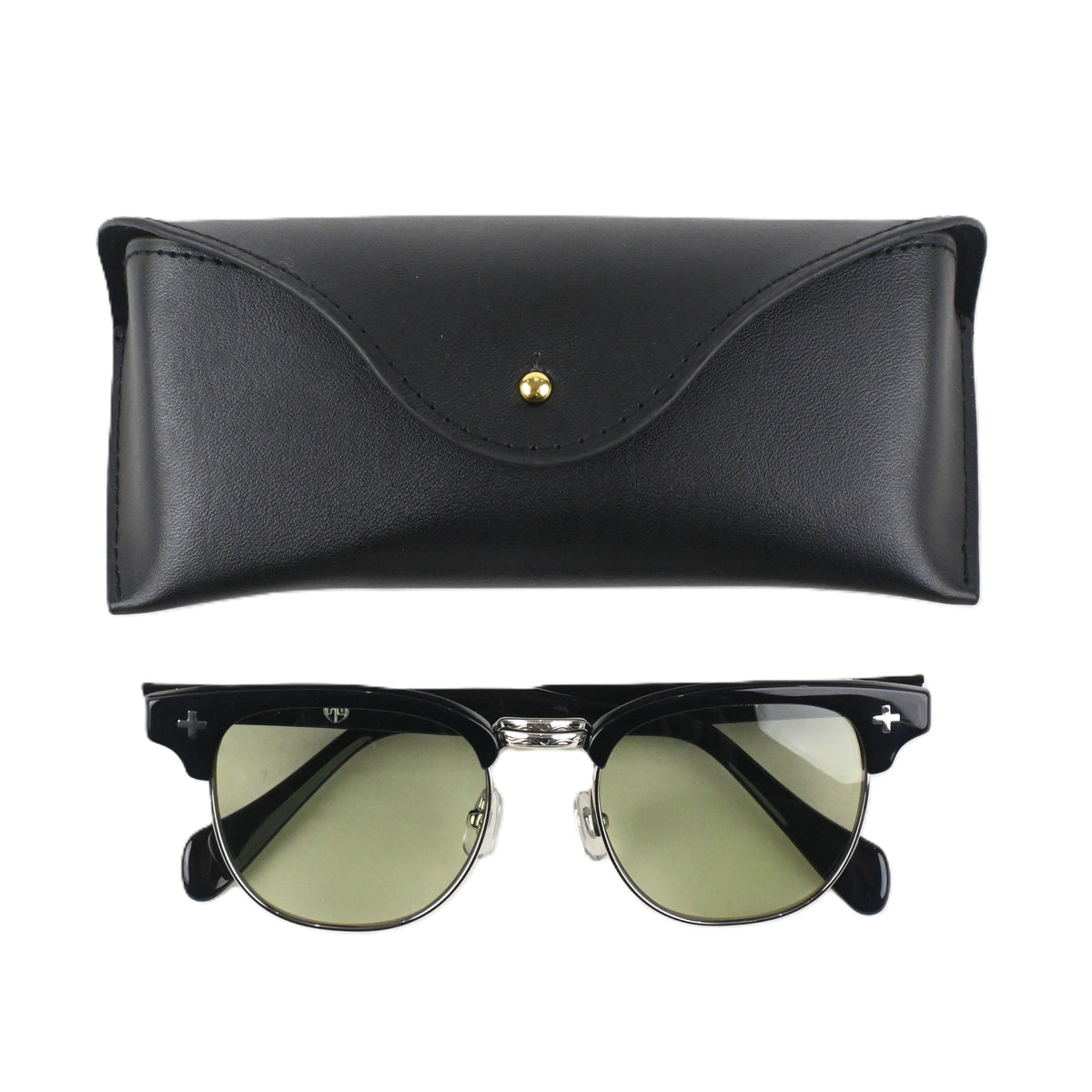 FLAME:Black×Silver LENSES:Olive　　　　　　　　　　　　　　　　　　　　　　　　　　　　Foremost Garments Flip up Glasses