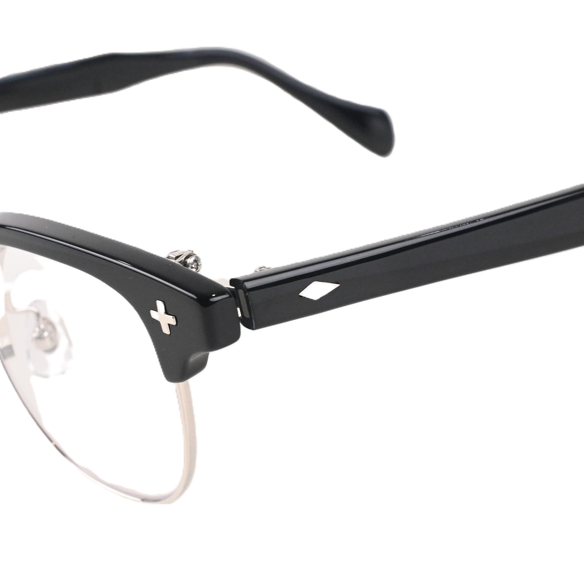 FLAME: Black×Silver LENSES:Clear　　　　　　　　　　　　　　　　　　　　　　　　　　　　Foremost Garments Flip up Glasses