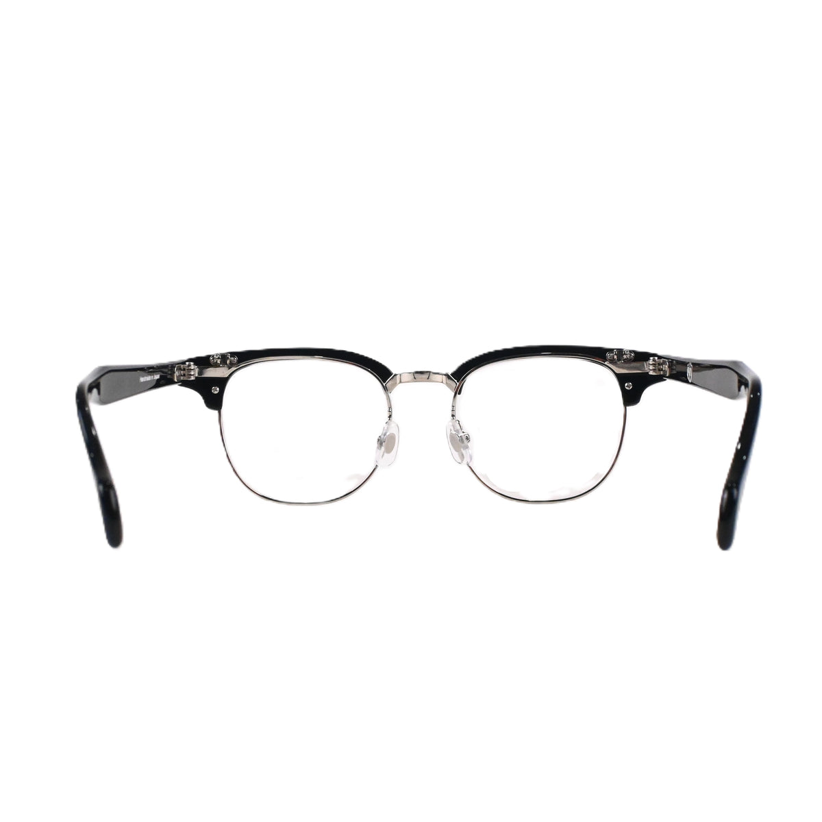 FLAME: Black×Silver LENSES:Clear　　　　　　　　　　　　　　　　　　　　　　　　　　　　Foremost Garments Flip up Glasses