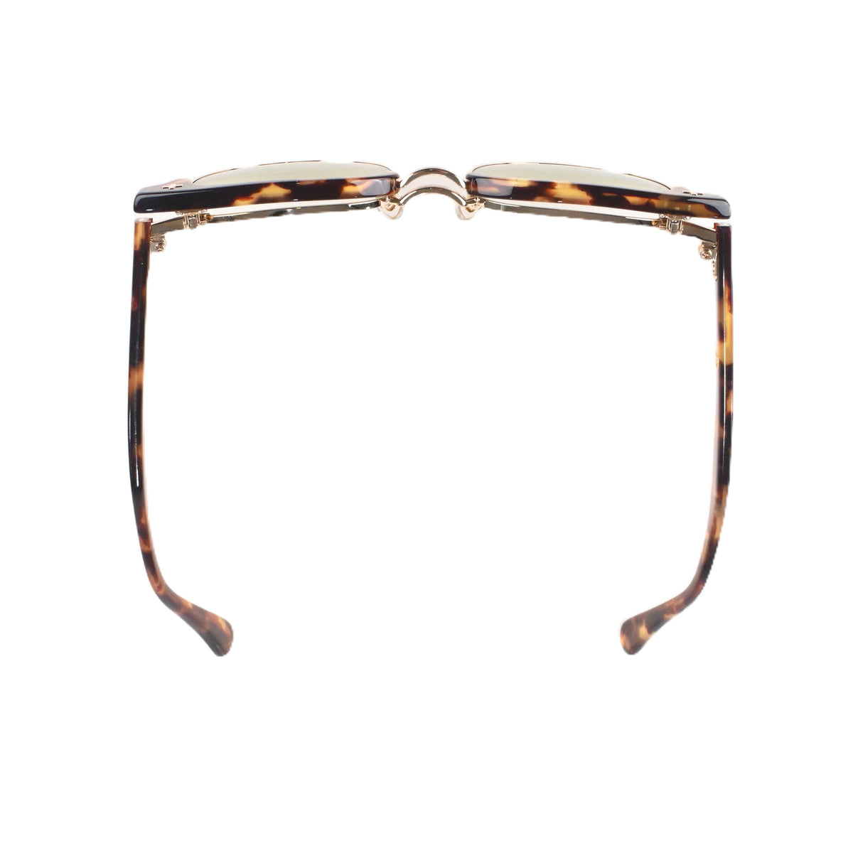 FLAME: Demi×Gold LENSES:Olive 　　　　　　　　　　　　　　　　　　　　　　　　　　Foremost Garments Flip up Glasses