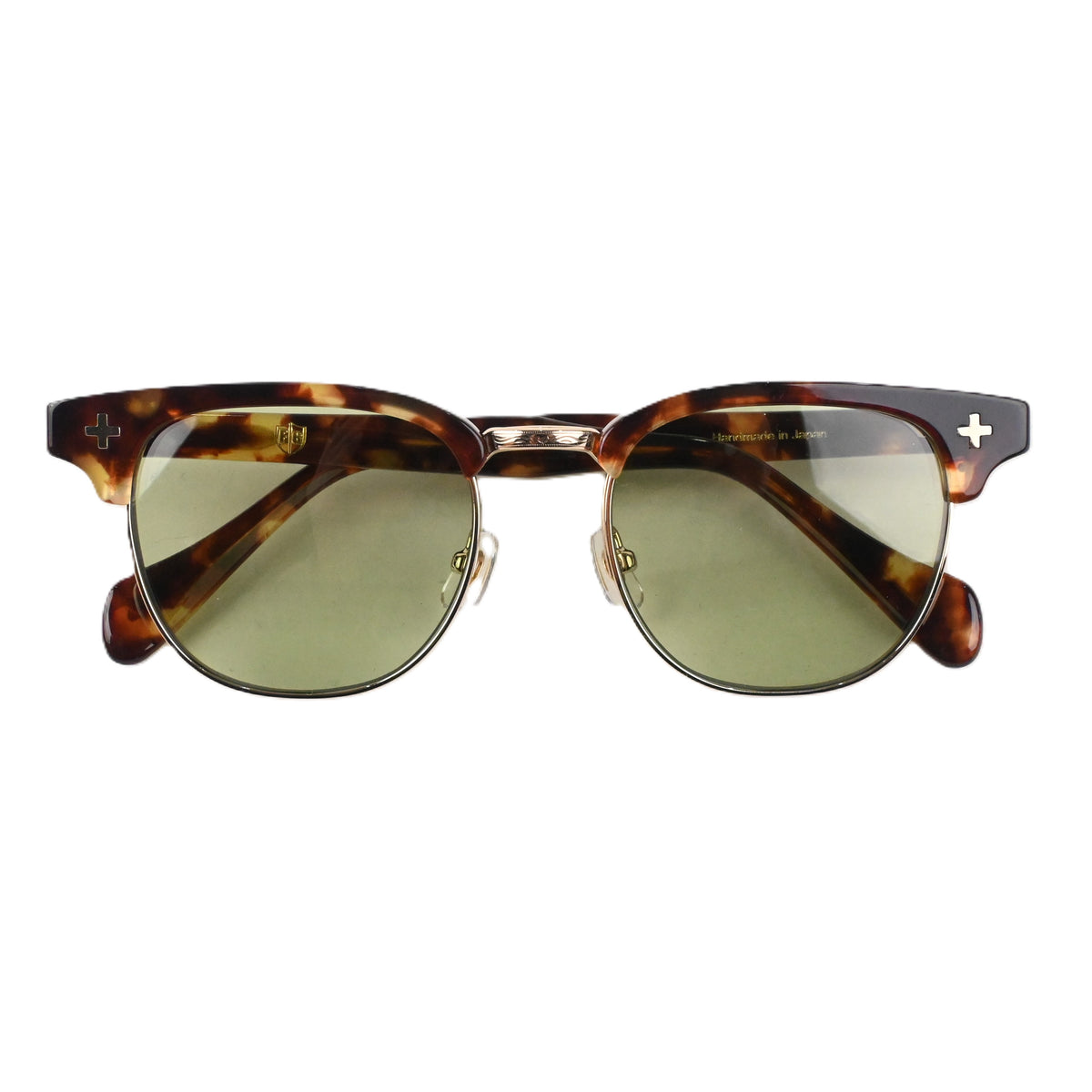 FLAME: Demi×Gold LENSES:Olive 　　　　　　　　　　　　　　　　　　　　　　　　　　Foremost Garments Flip up Glasses
