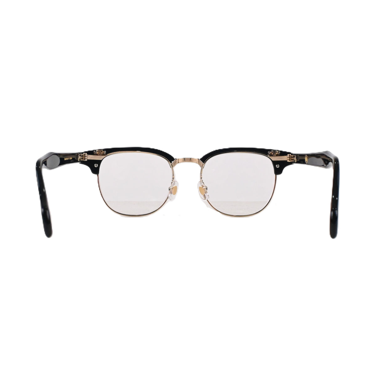 FLAME: Black×Gold LENSES:Clear　　　　　　　　　　　　　　　　　　　　　　　　　　　　Foremost Garments Flip up Glasses