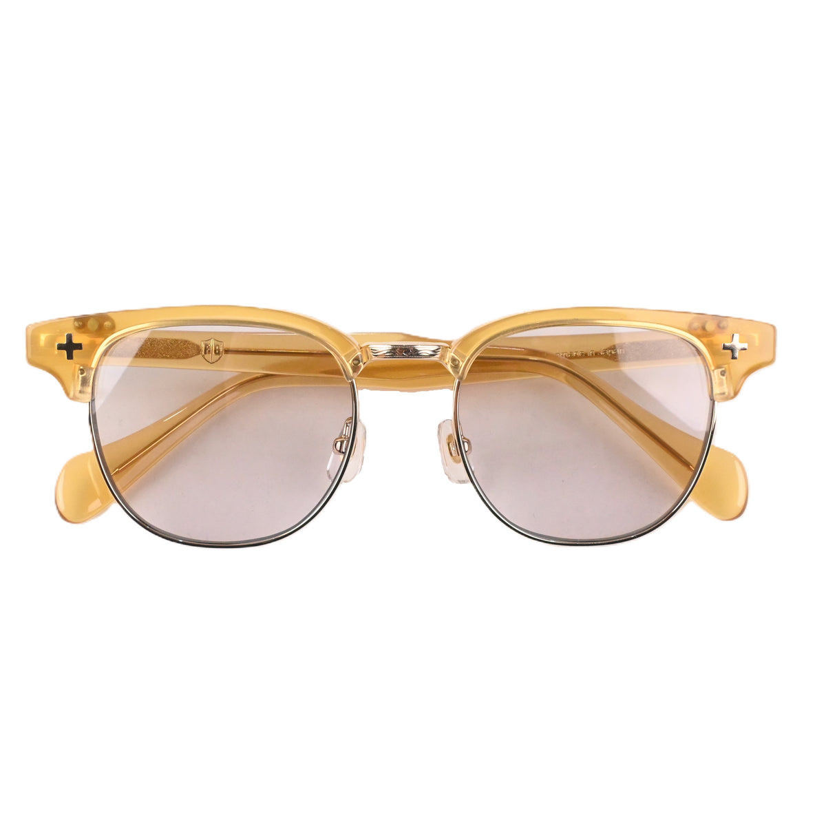 FLAME: Champagne Gold×Gold LENSES:Smoke　　　　　　　　　　　　　　　　　　　　　　　　　Foremost Garments Flip up Glasses