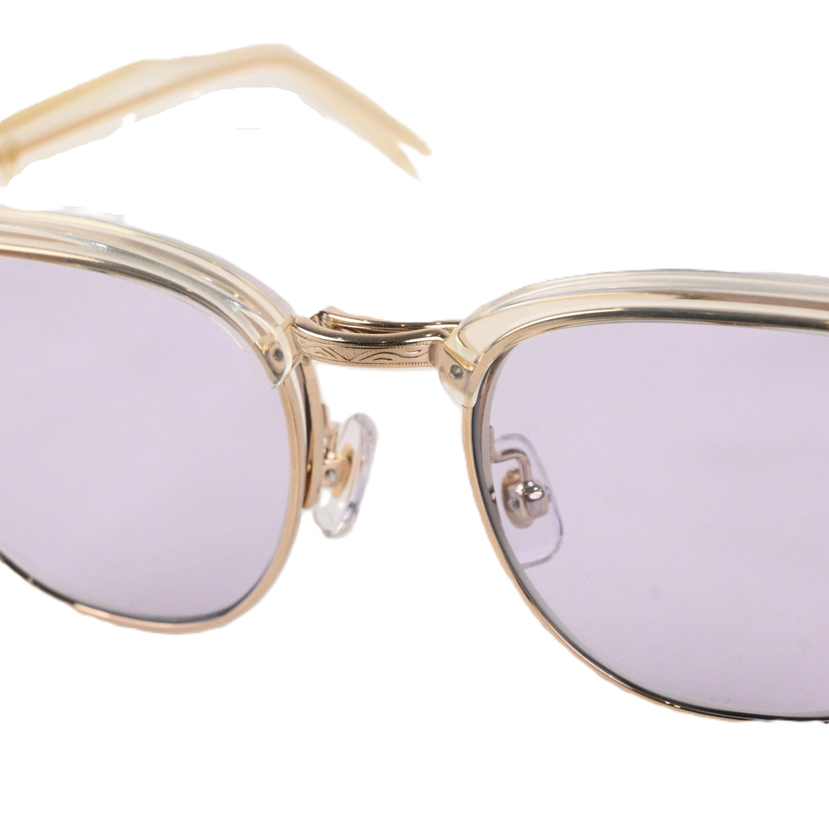 FLAME: Clear×Gold LENSES:Smoke　　　　　　　　　　　　　　　　　　　　　　　　　Foremost Garments Flip up Glasses