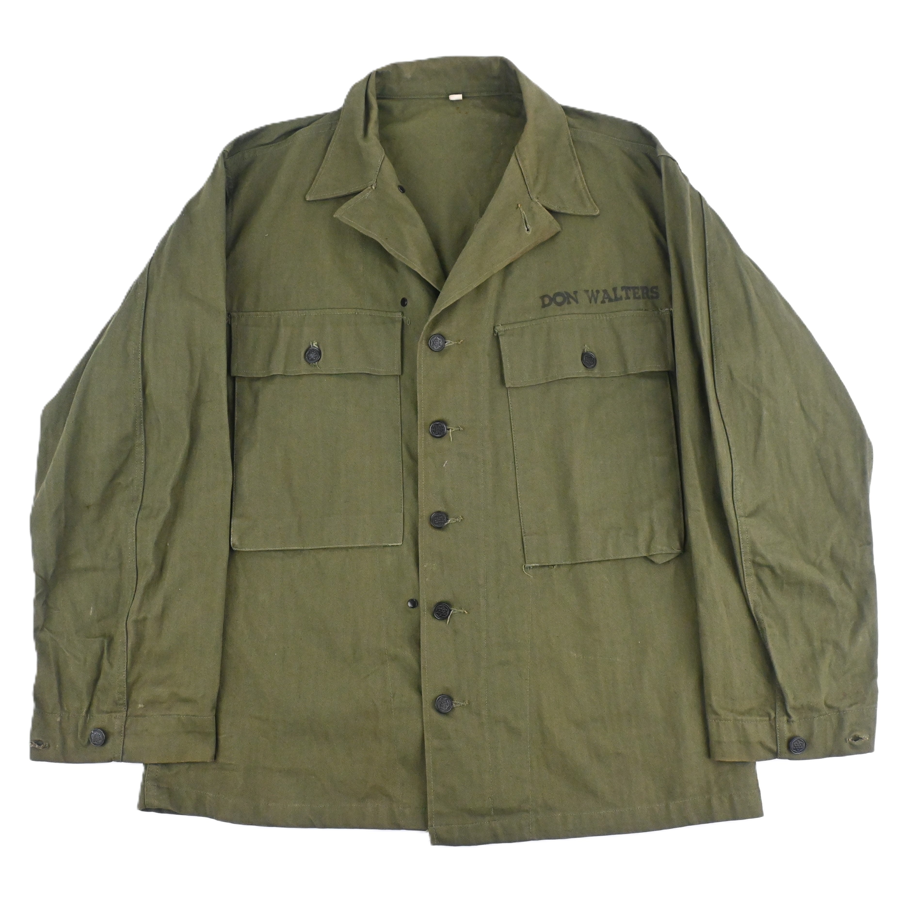 40's US ARMY M-43 UTILITY JACKET HBT SIZE 38 NON WASH