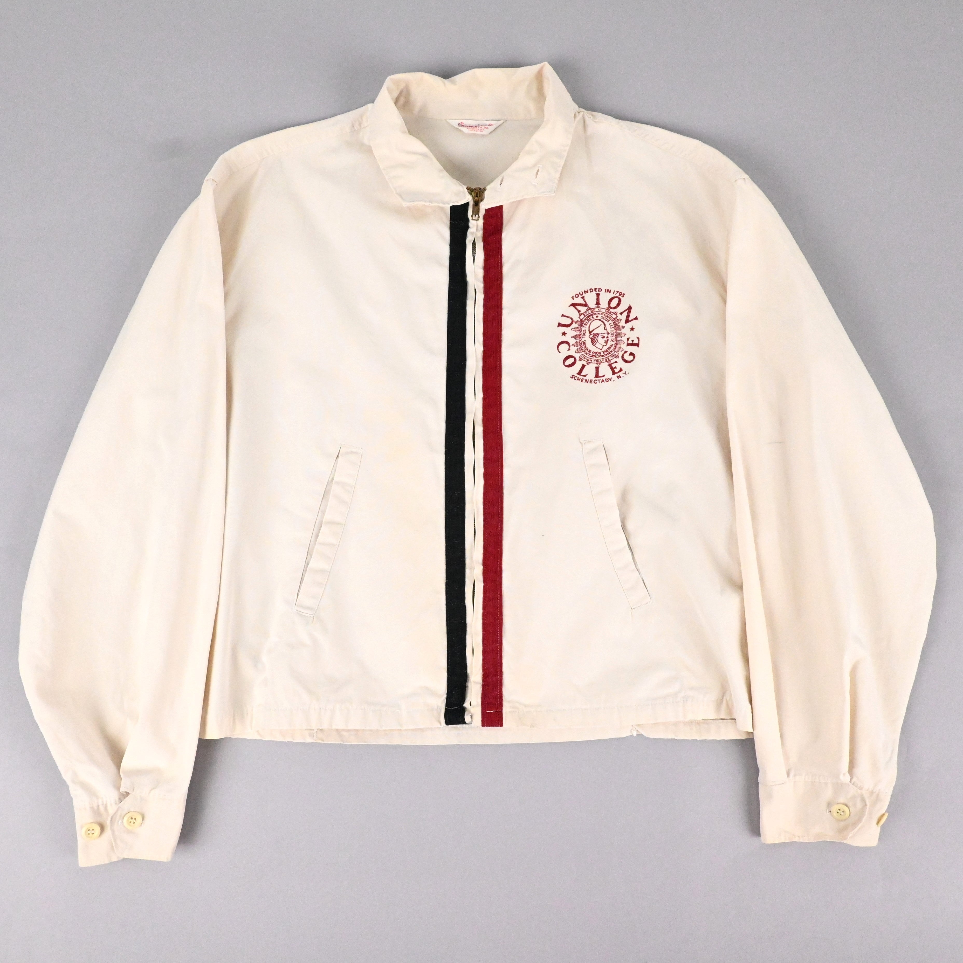 70'S CHAMPION "UNION COLLEGE" COTTON VIRSITY JACKET SIZE XL