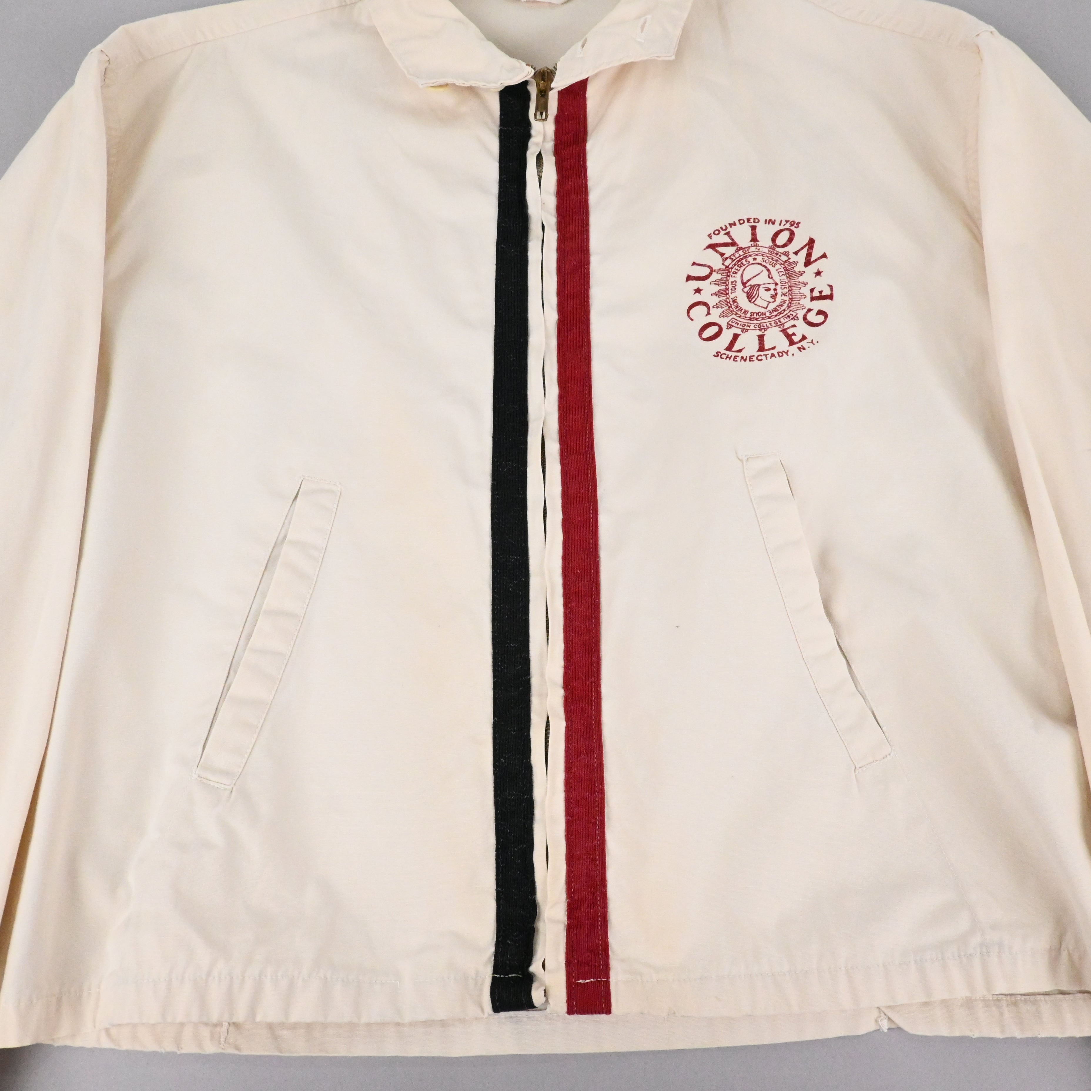 70'S CHAMPION "UNION COLLEGE" COTTON VIRSITY JACKET SIZE XL