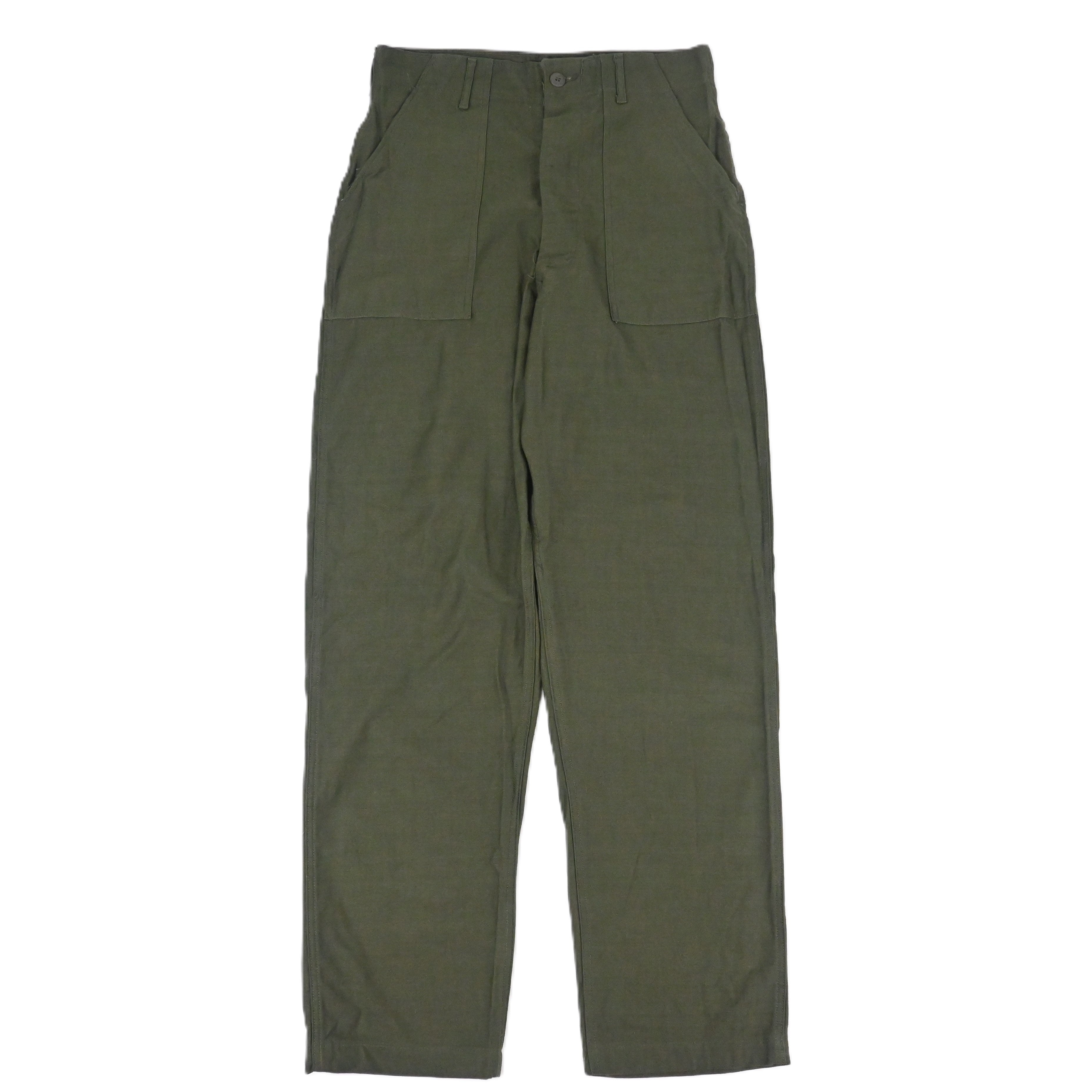 '72 SATEEN FATIGUE PANTS BUTTON FLY NON WASH SIZE W32 L33