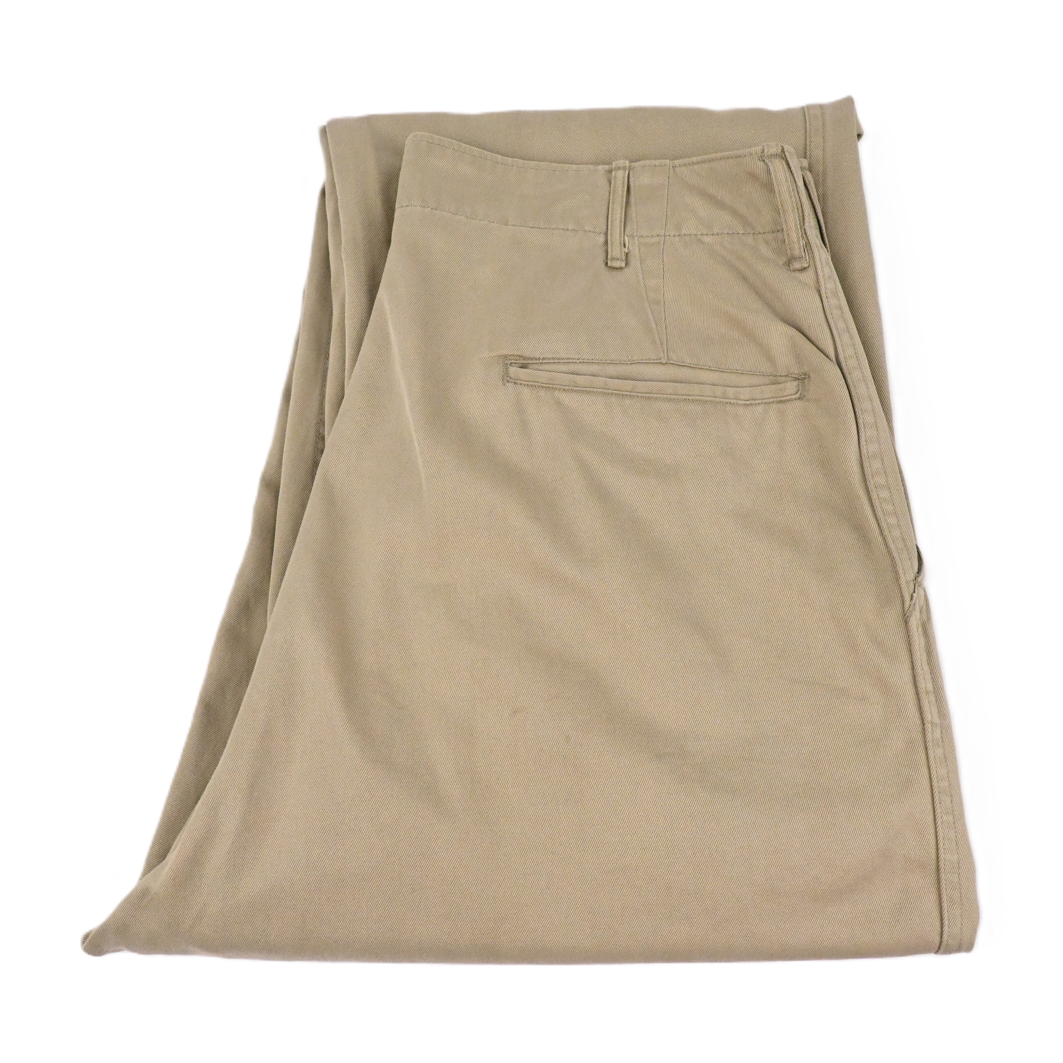 40's US ARMY 45KHAKI CHINO TROUSERS W33 L34