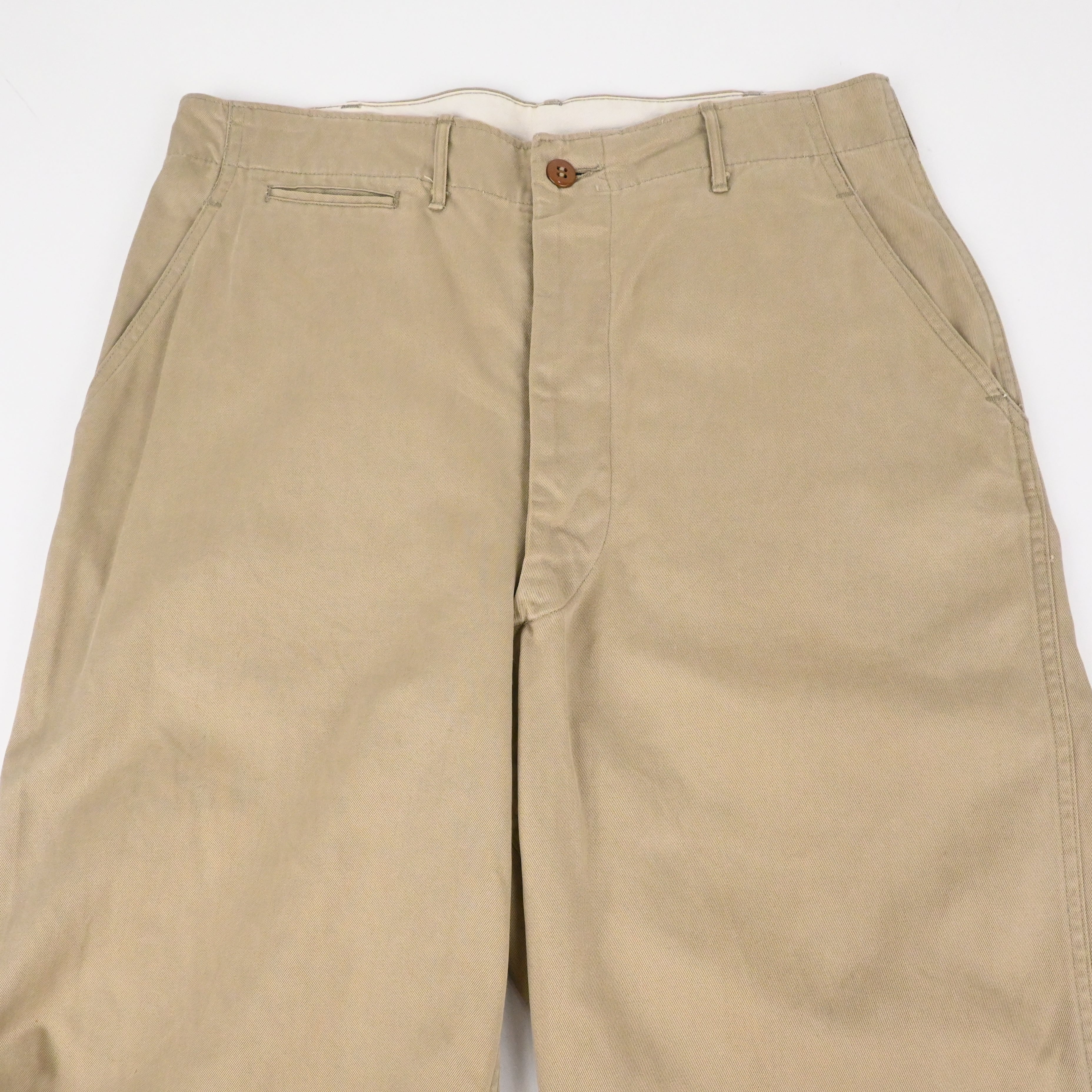 40's US ARMY 45KHAKI CHINO TROUSERS W33 L34