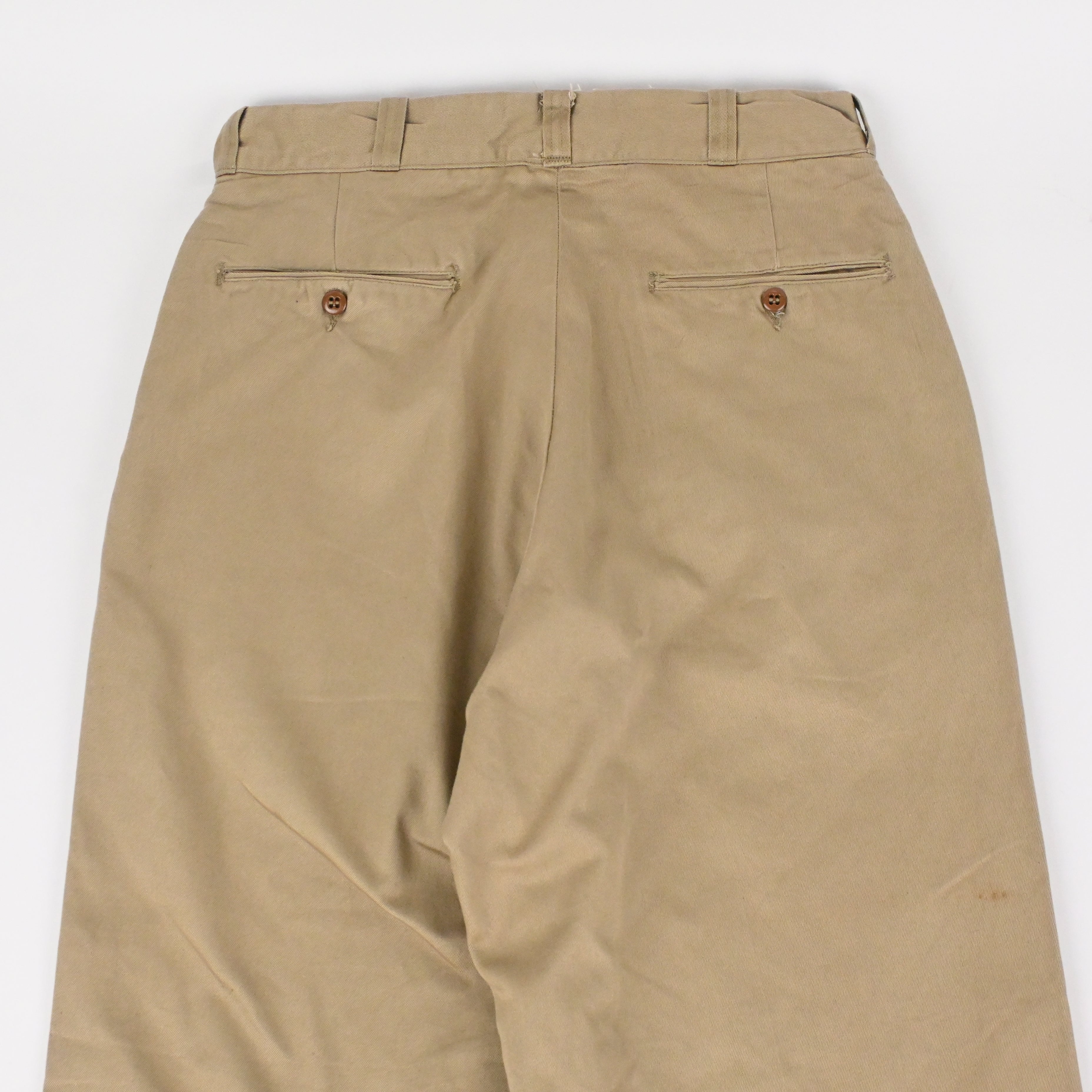 '56 US ARMY CHINO TROUSERS MIL-T-2064 BUTTONFLY SIZE 32×30 MINT