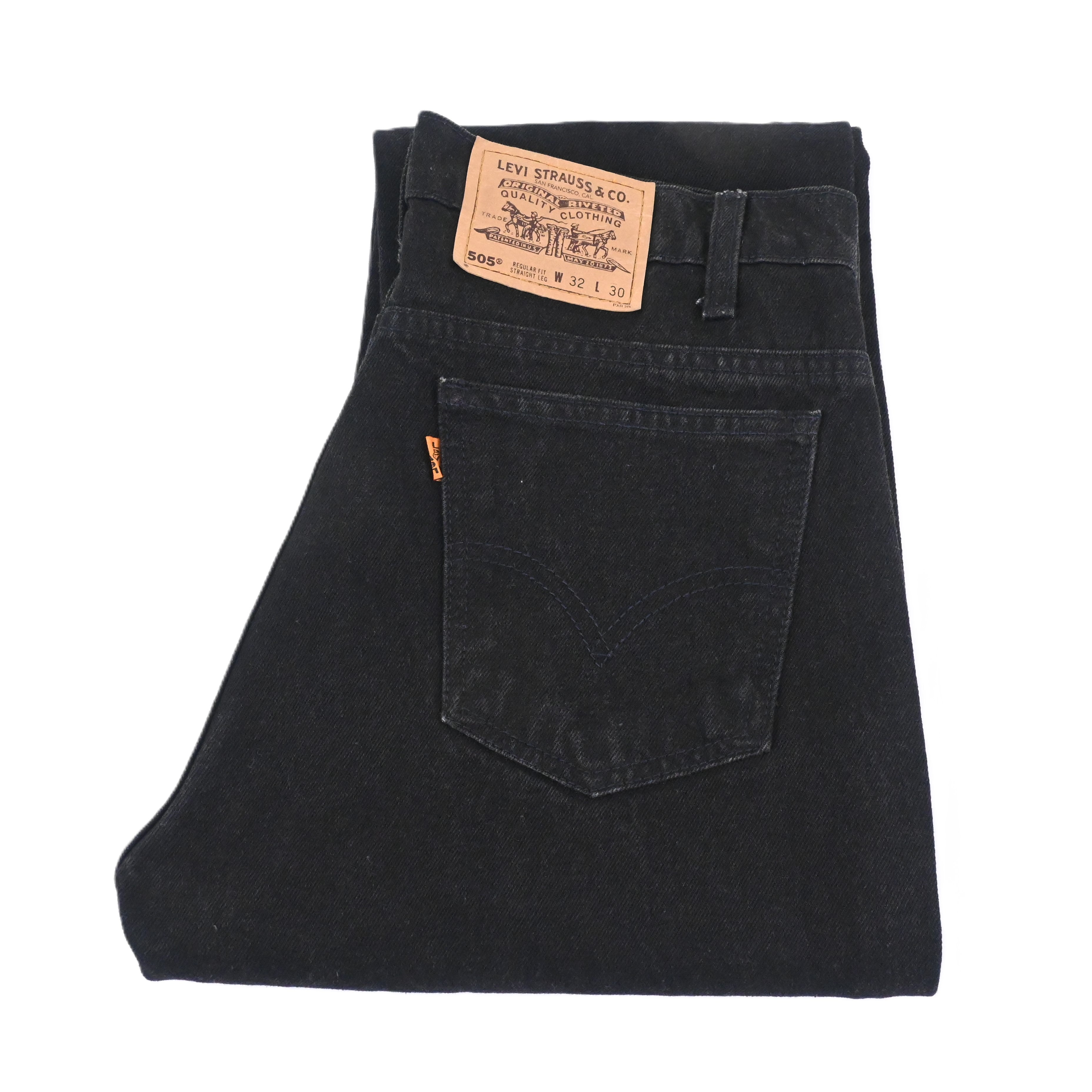 希少 LEVI’S 505 W34L32 96年イタリア製 90's Levi's 505 PIECE-DYEING BLACK JEANS MADE IN USA W38L32